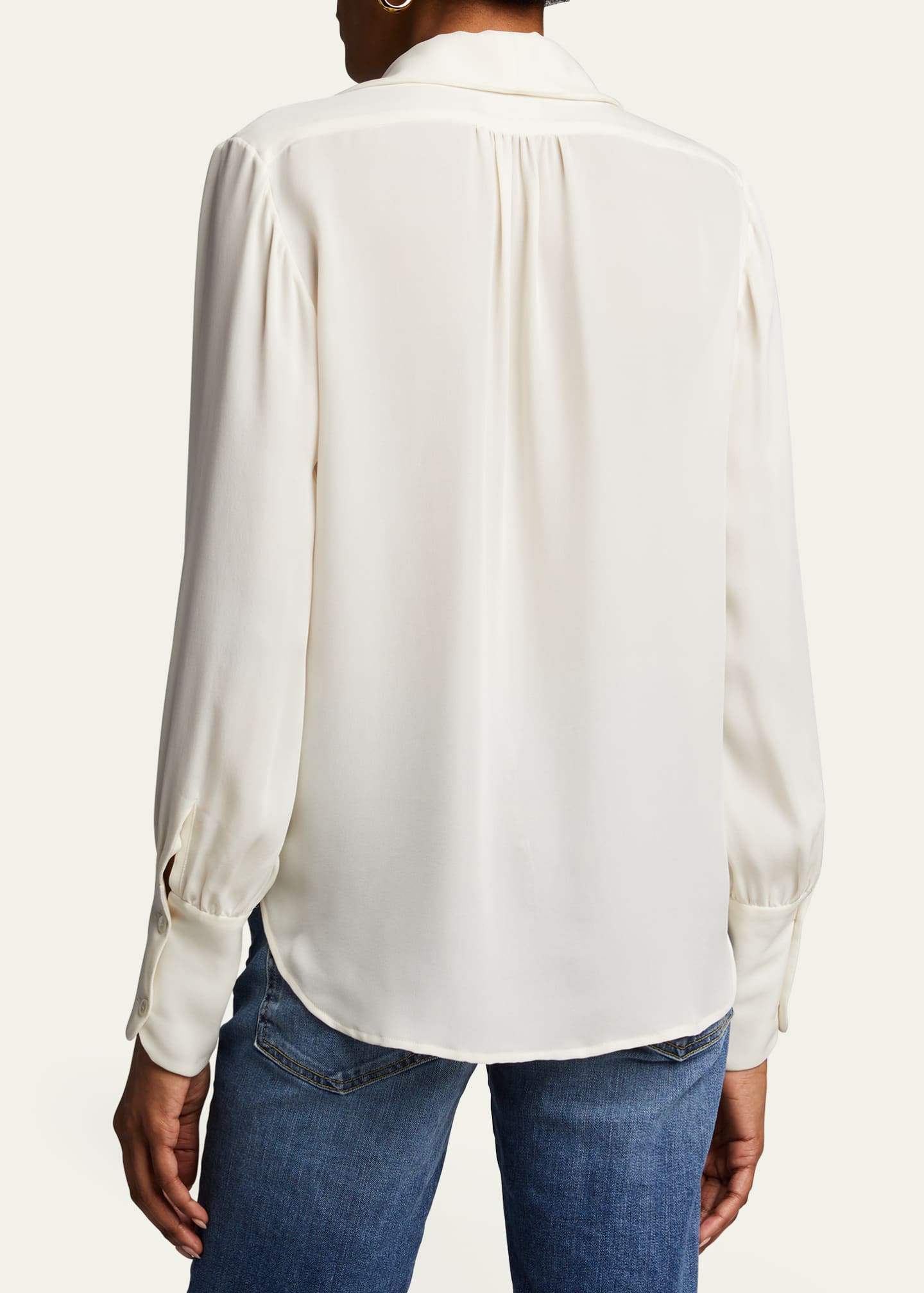 Nili Lotan Colleen Ruffled Silk Shirt - Bergdorf Goodman