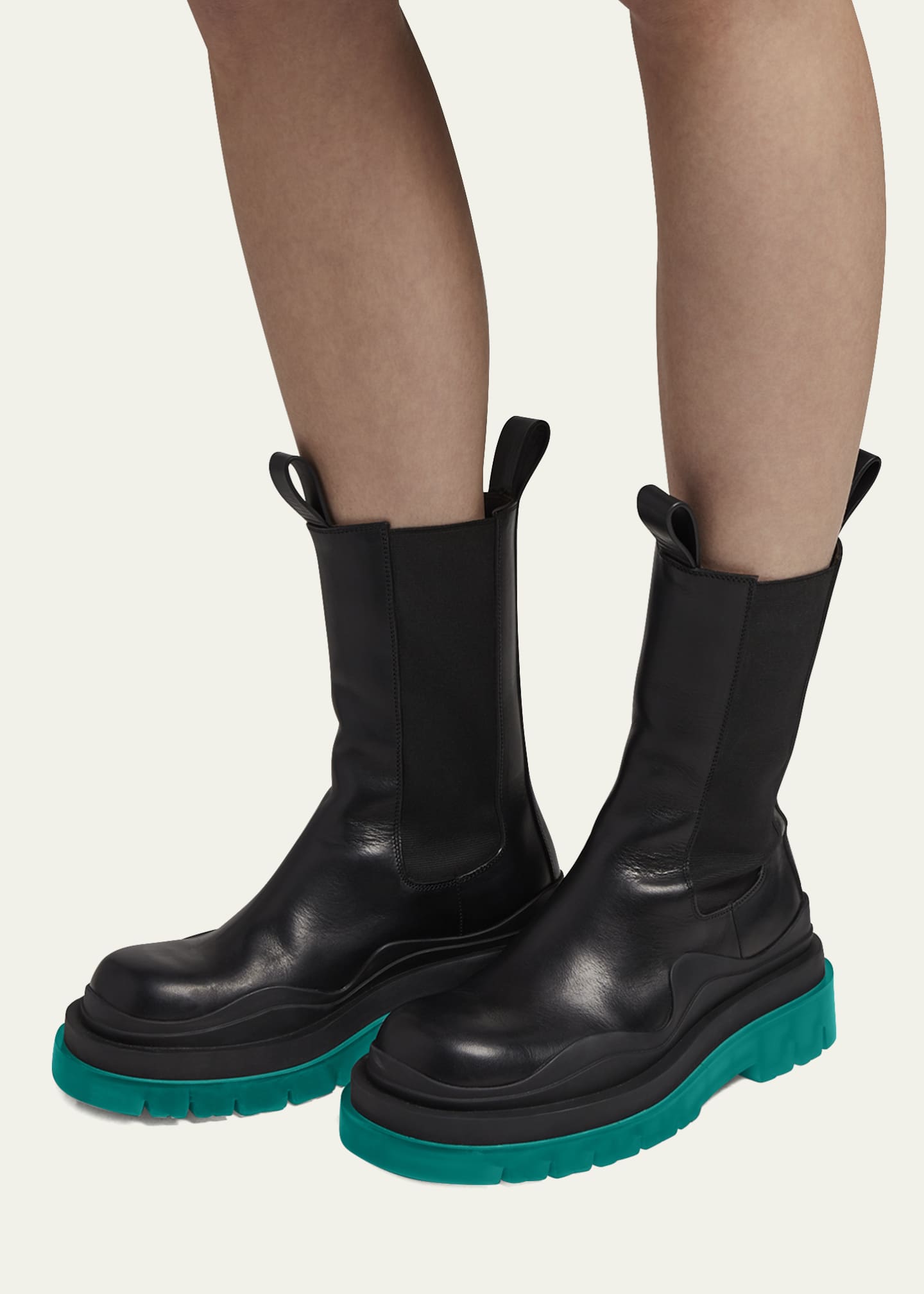 bottega boots green bottom