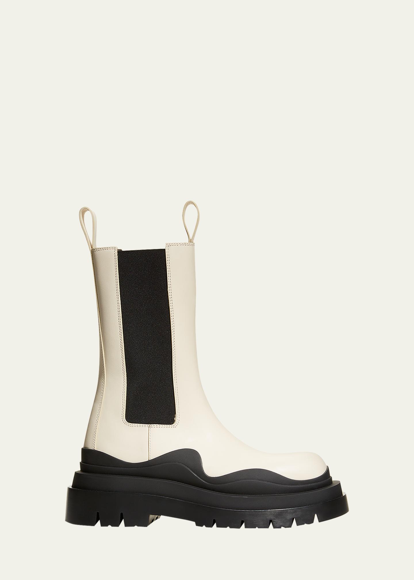 Bottega Veneta Tire Boots Side Gore Bottega Veneta Leather Tire Chunky Sole Ankle Chelsea Boot  main image 2
