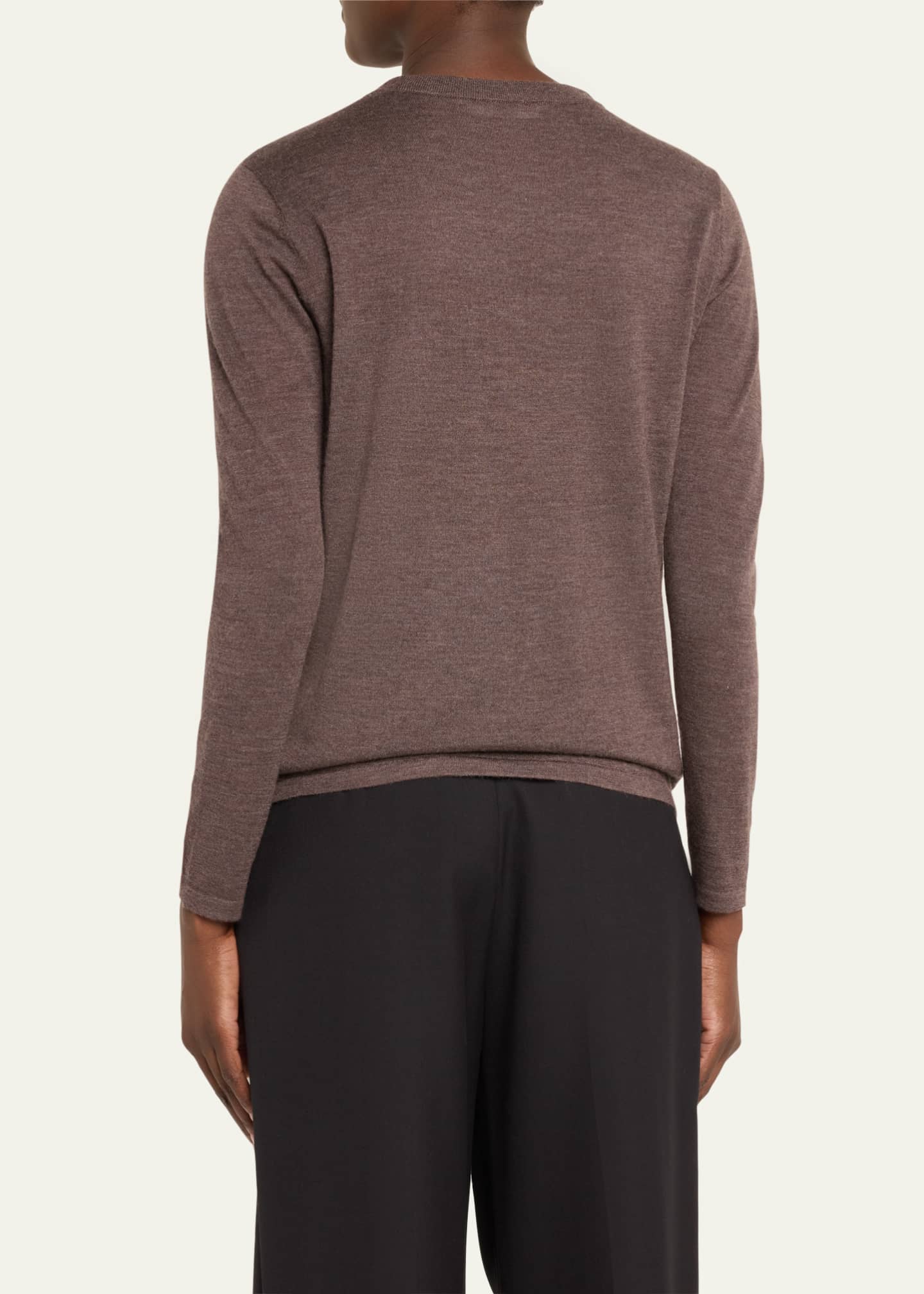 Co Crewneck Fitted Cashmere Knit Sweater Image 3 of 5