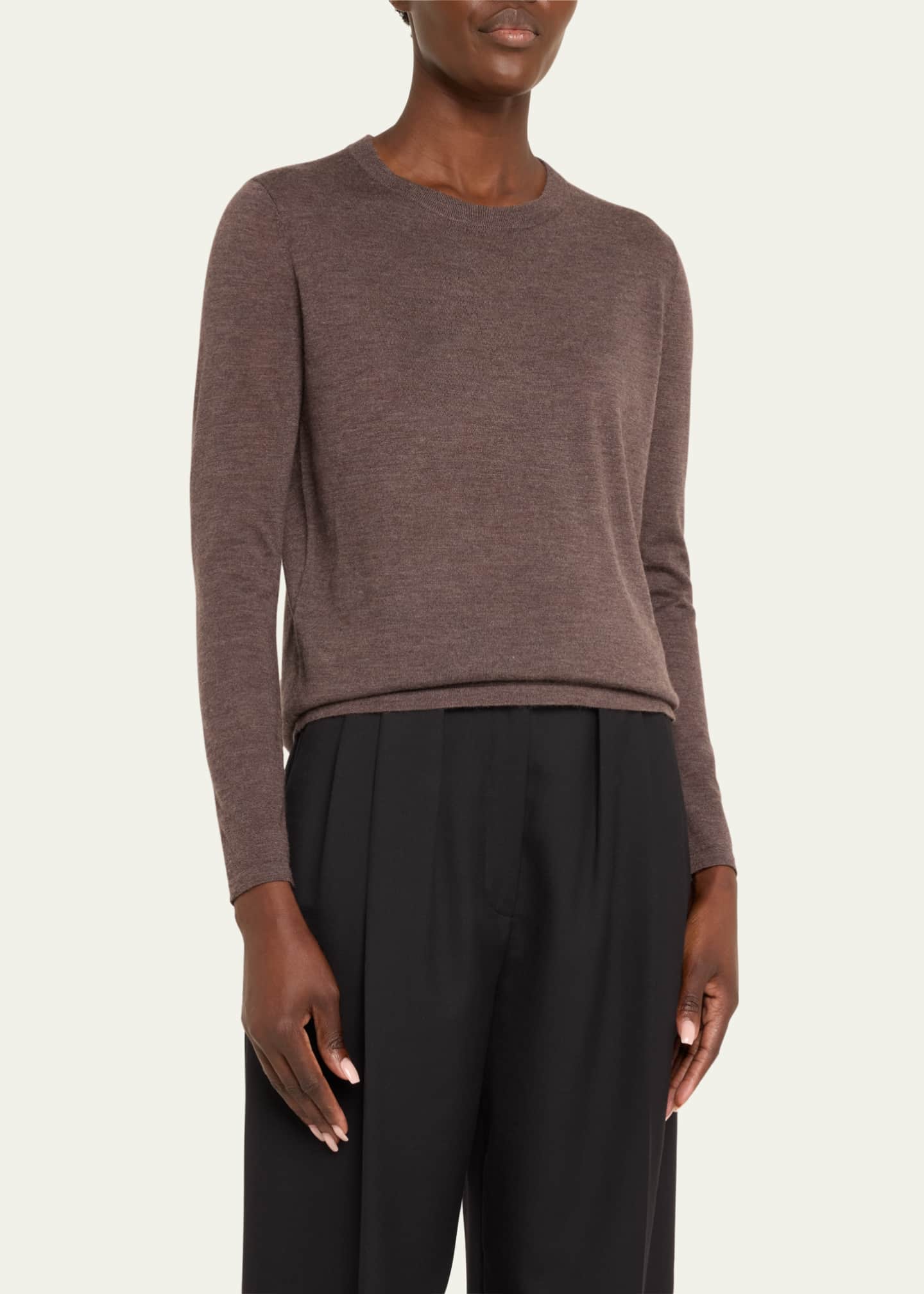 Co Crewneck Fitted Cashmere Knit Sweater Image 4 of 5