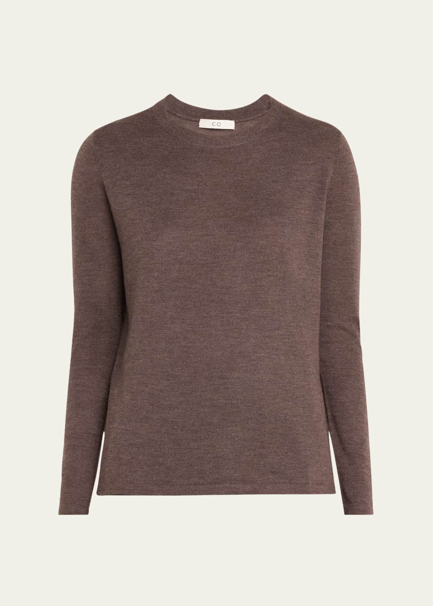 Co Crewneck Fitted Cashmere Knit Sweater Image 1 of 5