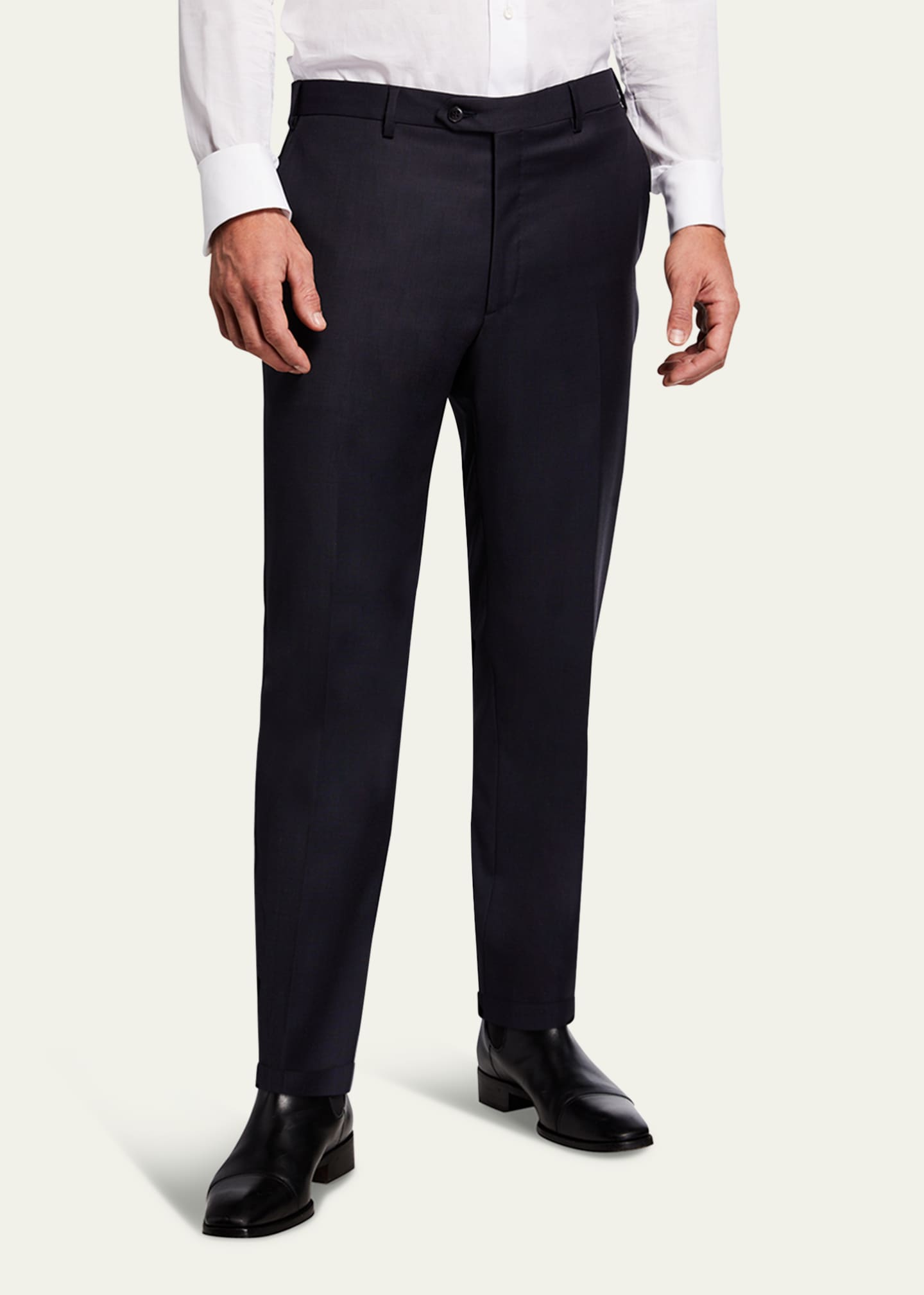 Brioni Men's Tigulli Solid Wool Trousers Image 2 of 2