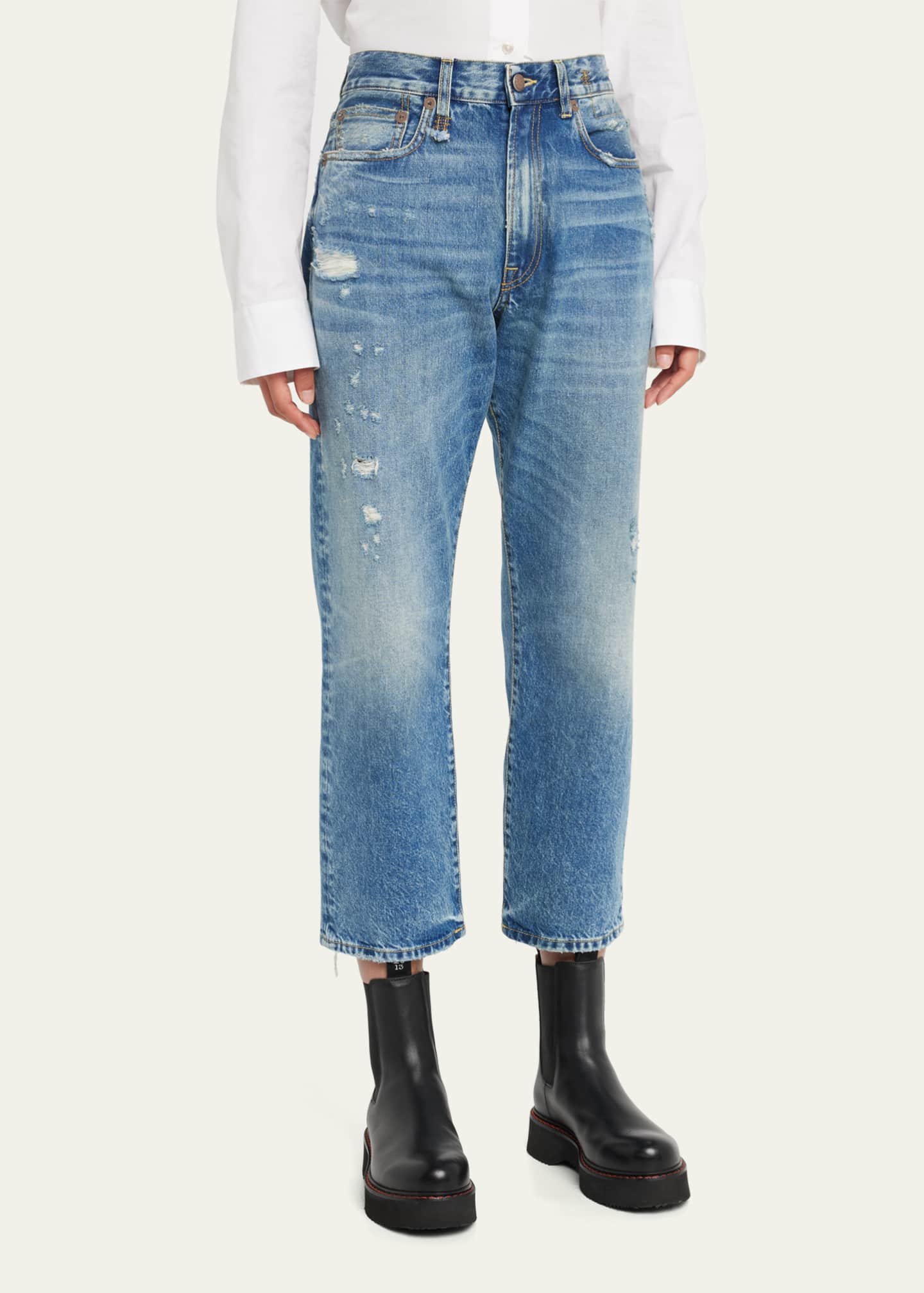 R13 Distressed Boyfriend Jeans Image 4 of 5