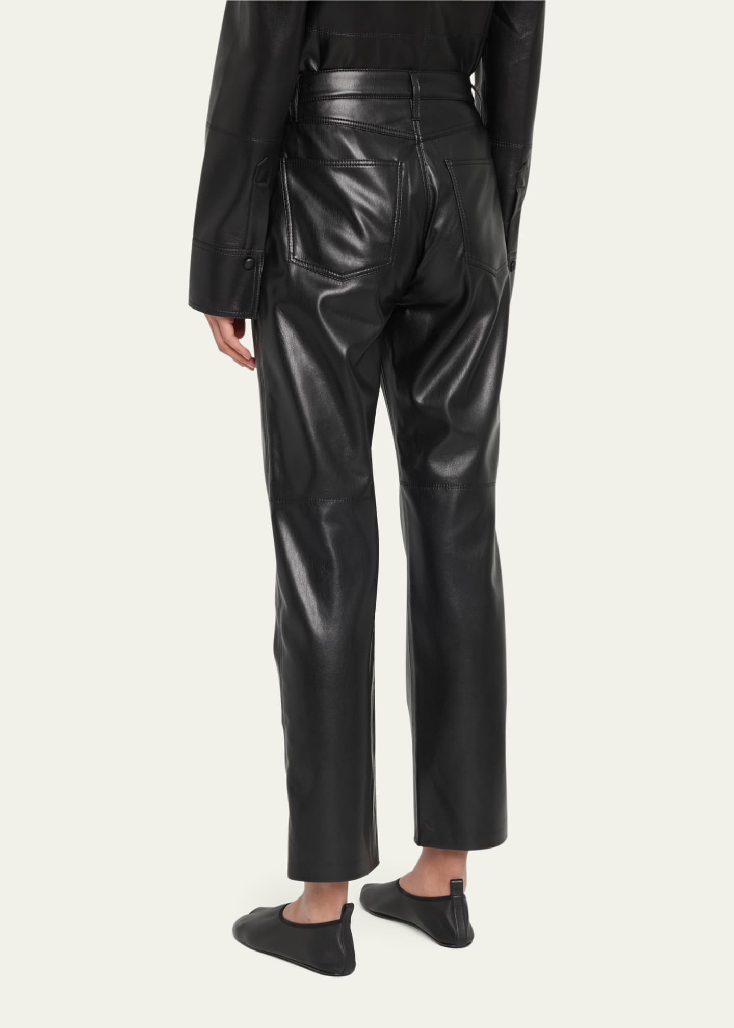 Nanushka Vinni Faux-Leather Ankle Pants - Bergdorf Goodman