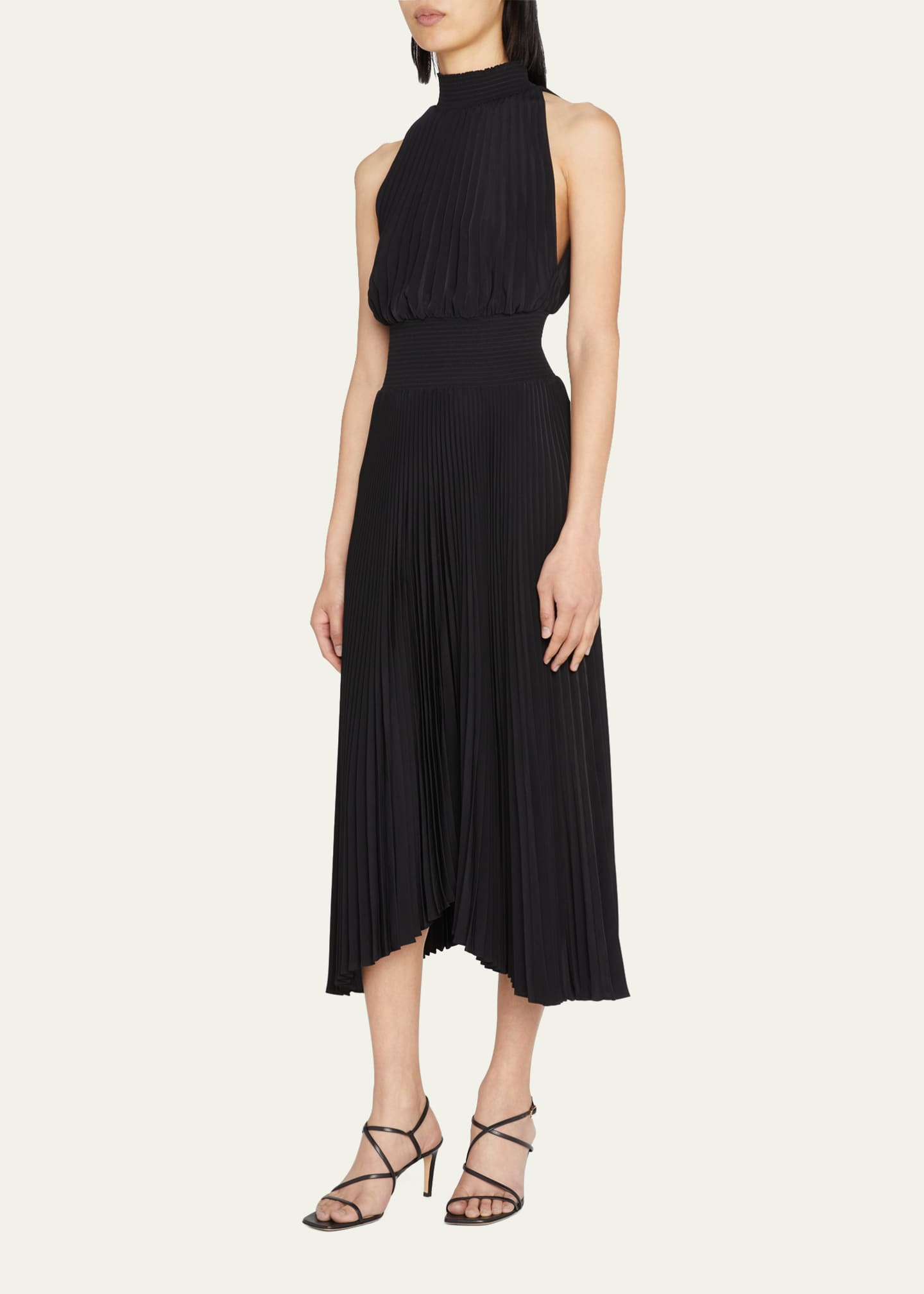 A.L.C. Renzo Pleated Halter Dress Image 4 of 5