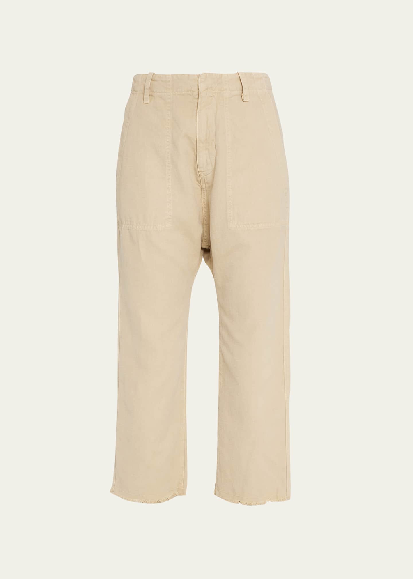 Nili Lotan Luna Cotton-Linen Cropped Pants - Bergdorf Goodman