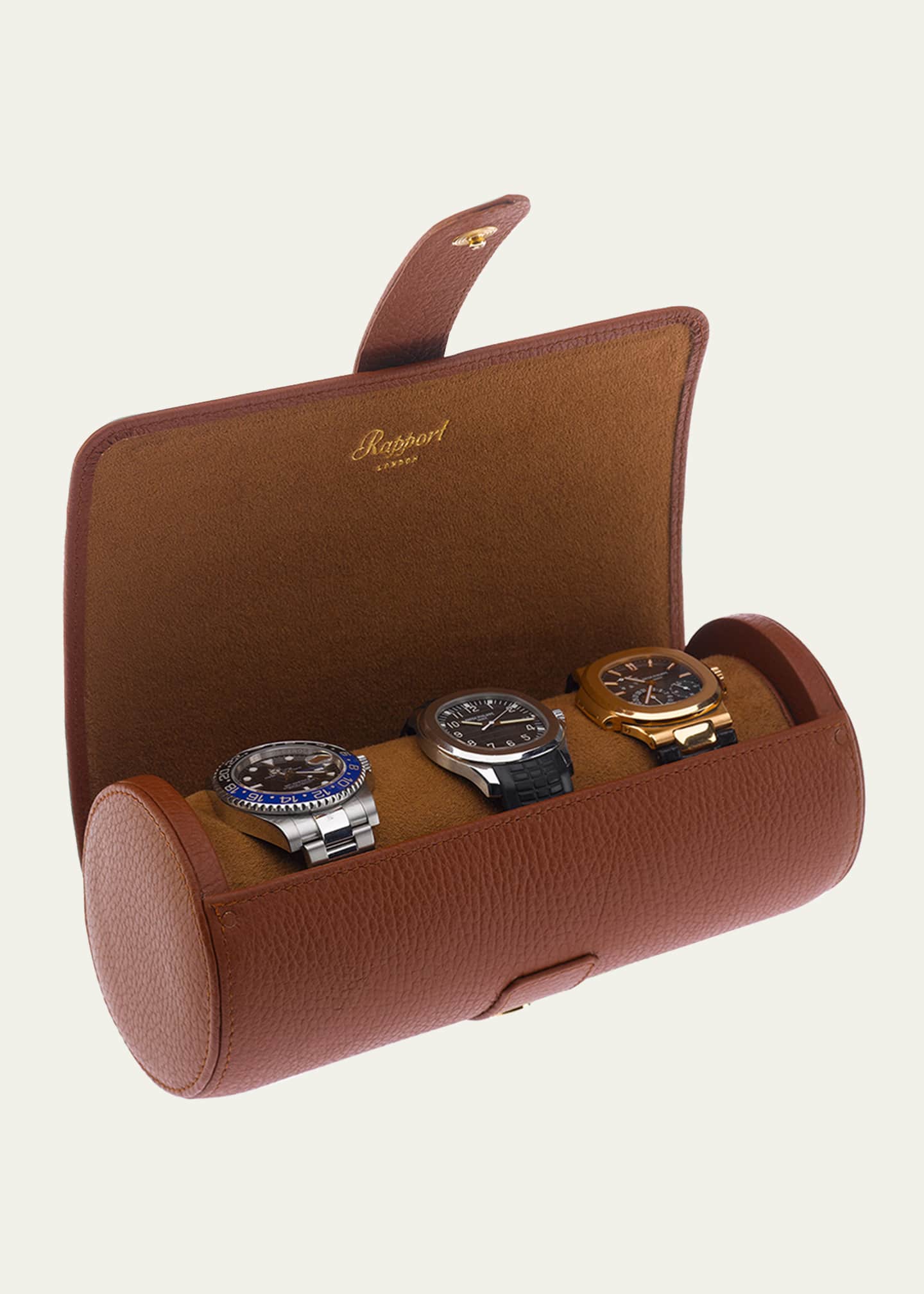 Rapport Berkeley Three Watch Roll - Tan Image 4 of 4