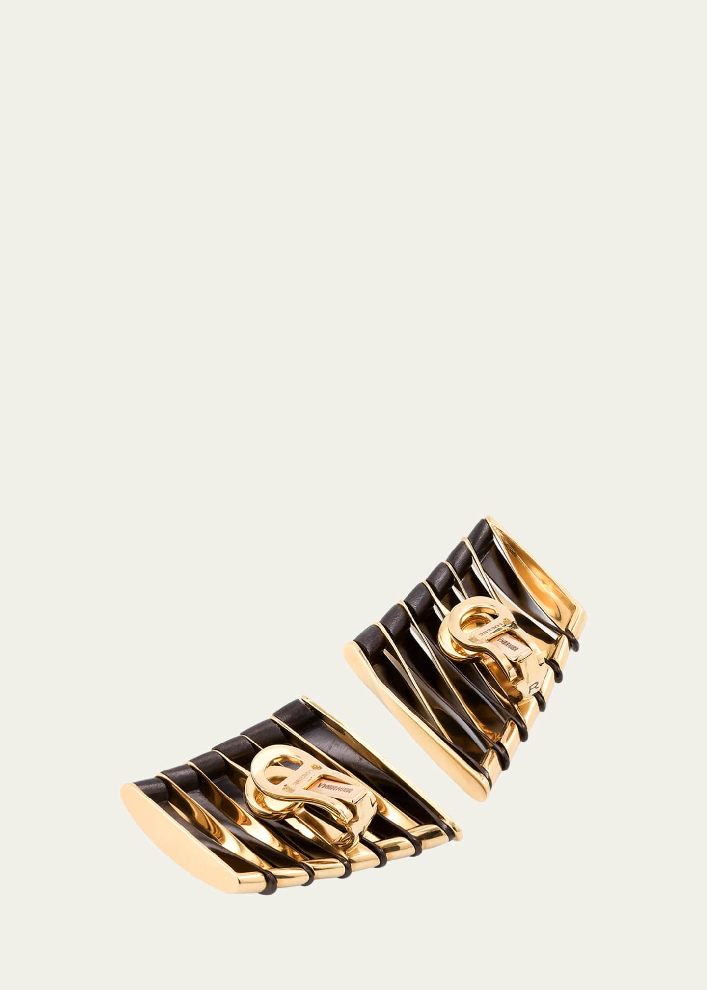 Vhernier Coucher De Sole 18k Pink Gold Brown Bronze Earrings Image 4 of 4