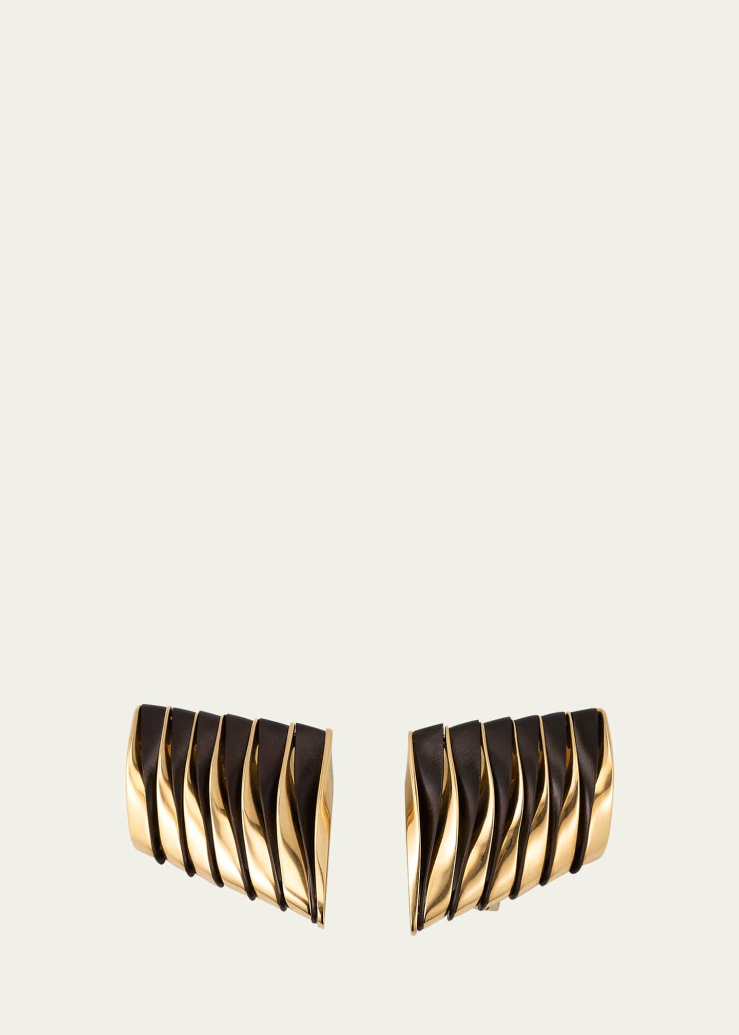 Vhernier Coucher De Sole 18k Pink Gold Brown Bronze Earrings Image 1 of 4