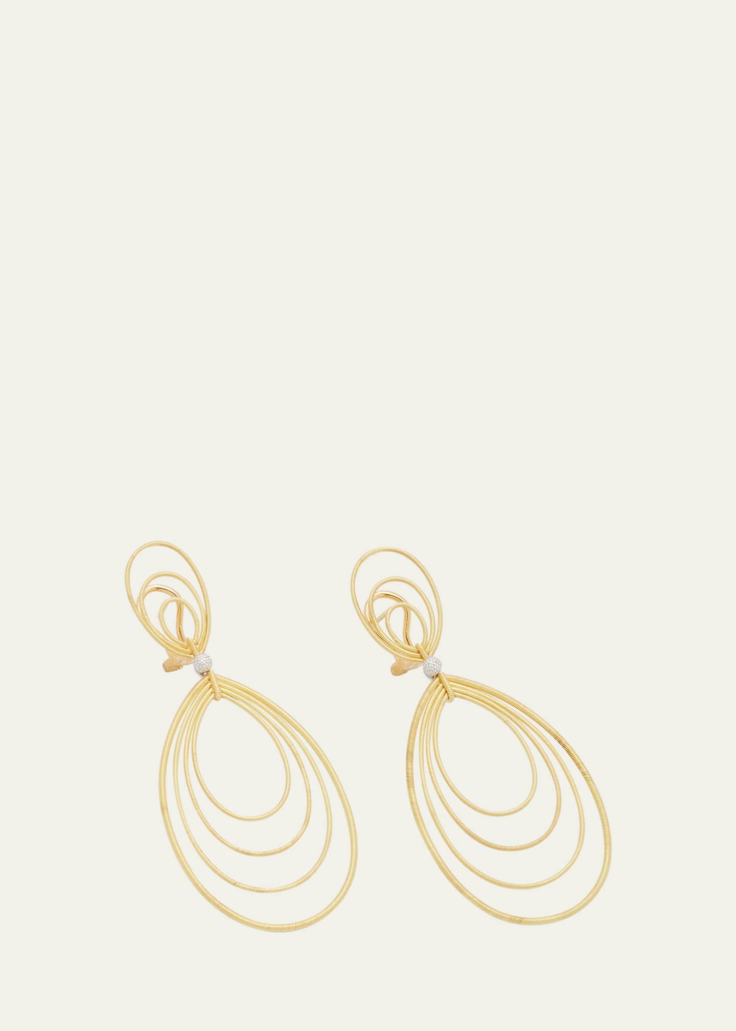 Buccellati Hawaii Waikiki 18k Gold Teardrop Pendant Earrings Image 3 of 4