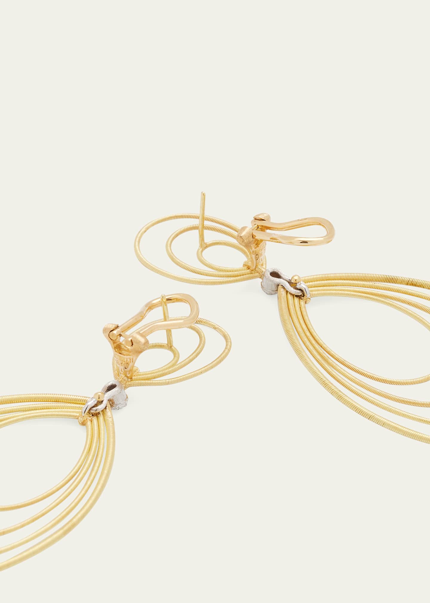 Buccellati Hawaii Waikiki 18k Gold Teardrop Pendant Earrings Image 4 of 4