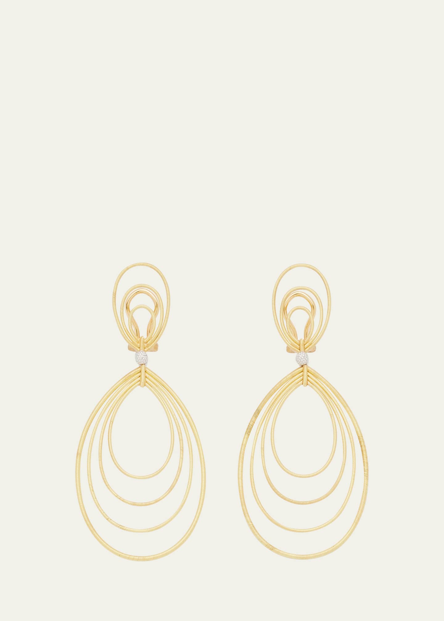 Buccellati Hawaii Waikiki 18k Gold Teardrop Pendant Earrings Image 1 of 4