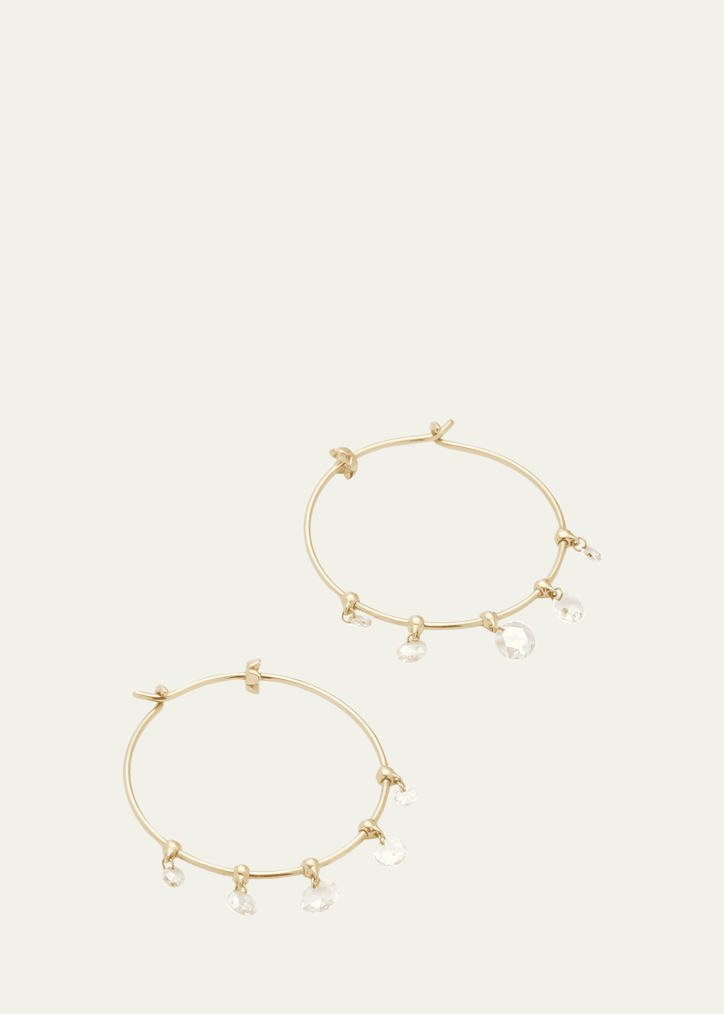 Paul Morelli 28mm Windchime Wire Hoop Earrings with Rose-Cut Diamonds Image 3 of 4