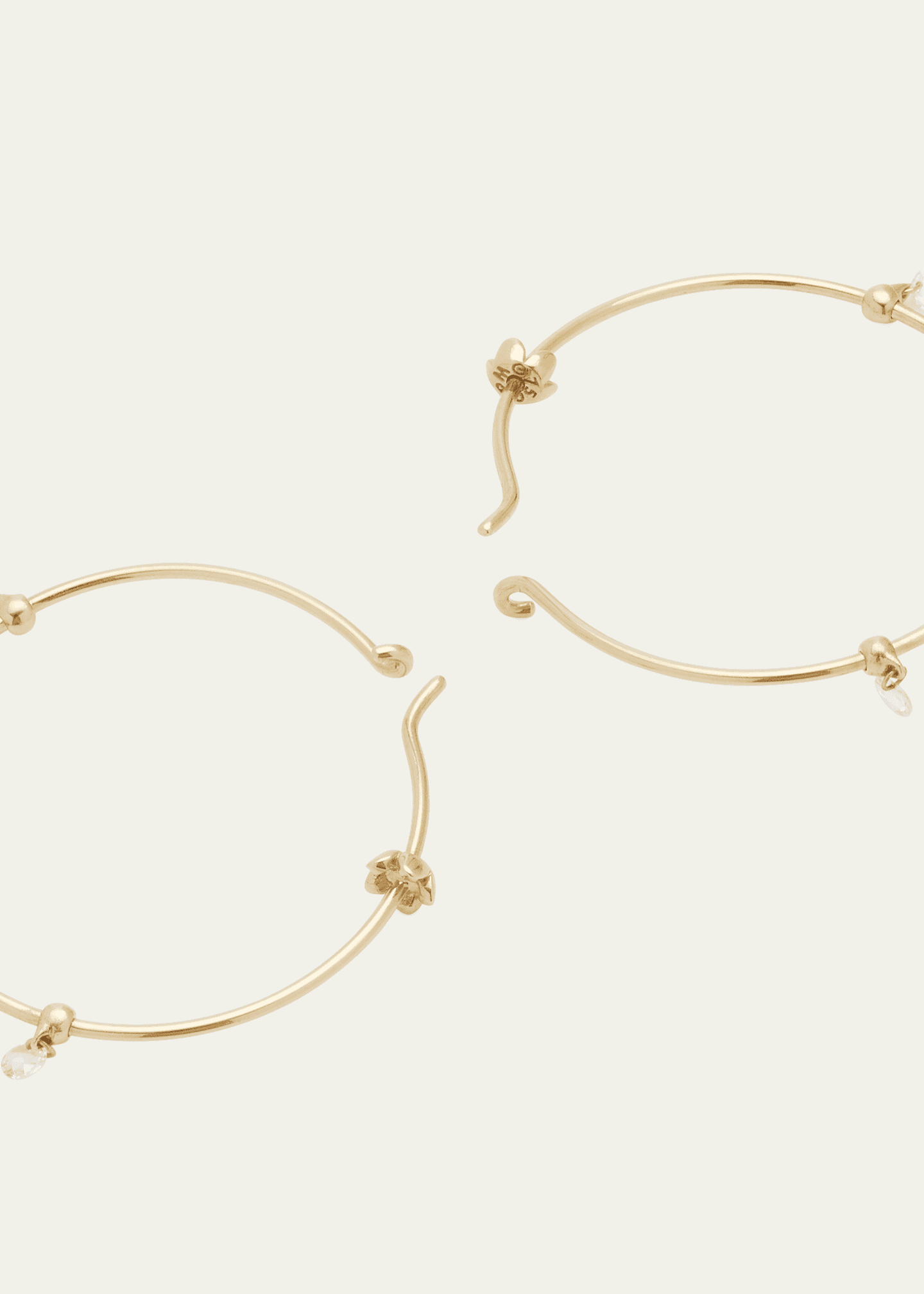 Paul Morelli 28mm Windchime Wire Hoop Earrings with Rose-Cut Diamonds Image 4 of 4