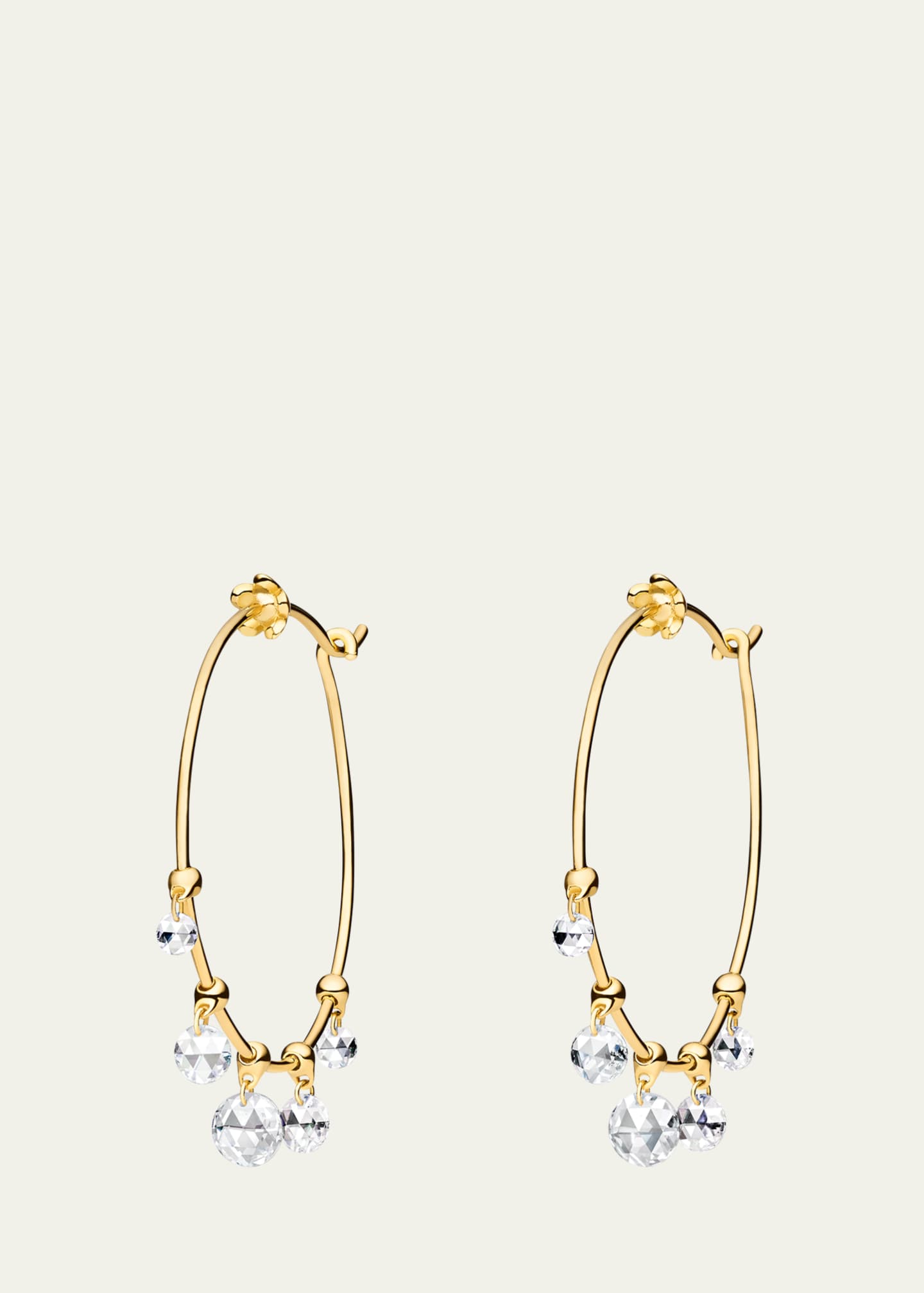 Paul Morelli 28mm Windchime Wire Hoop Earrings with Rose-Cut Diamonds Image 1 of 4