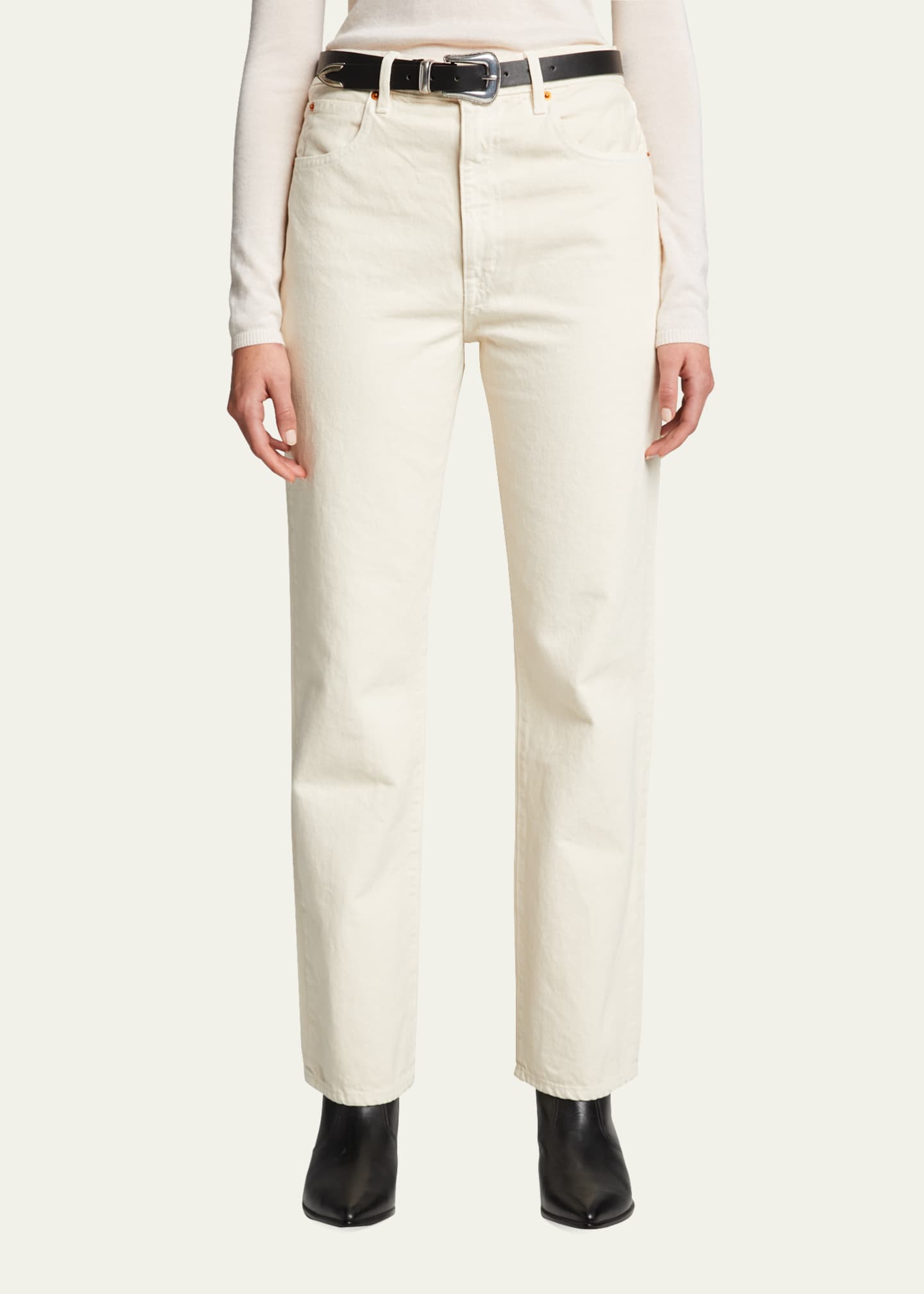 SLVRLAKE London High Rise Straight Leg Jeans