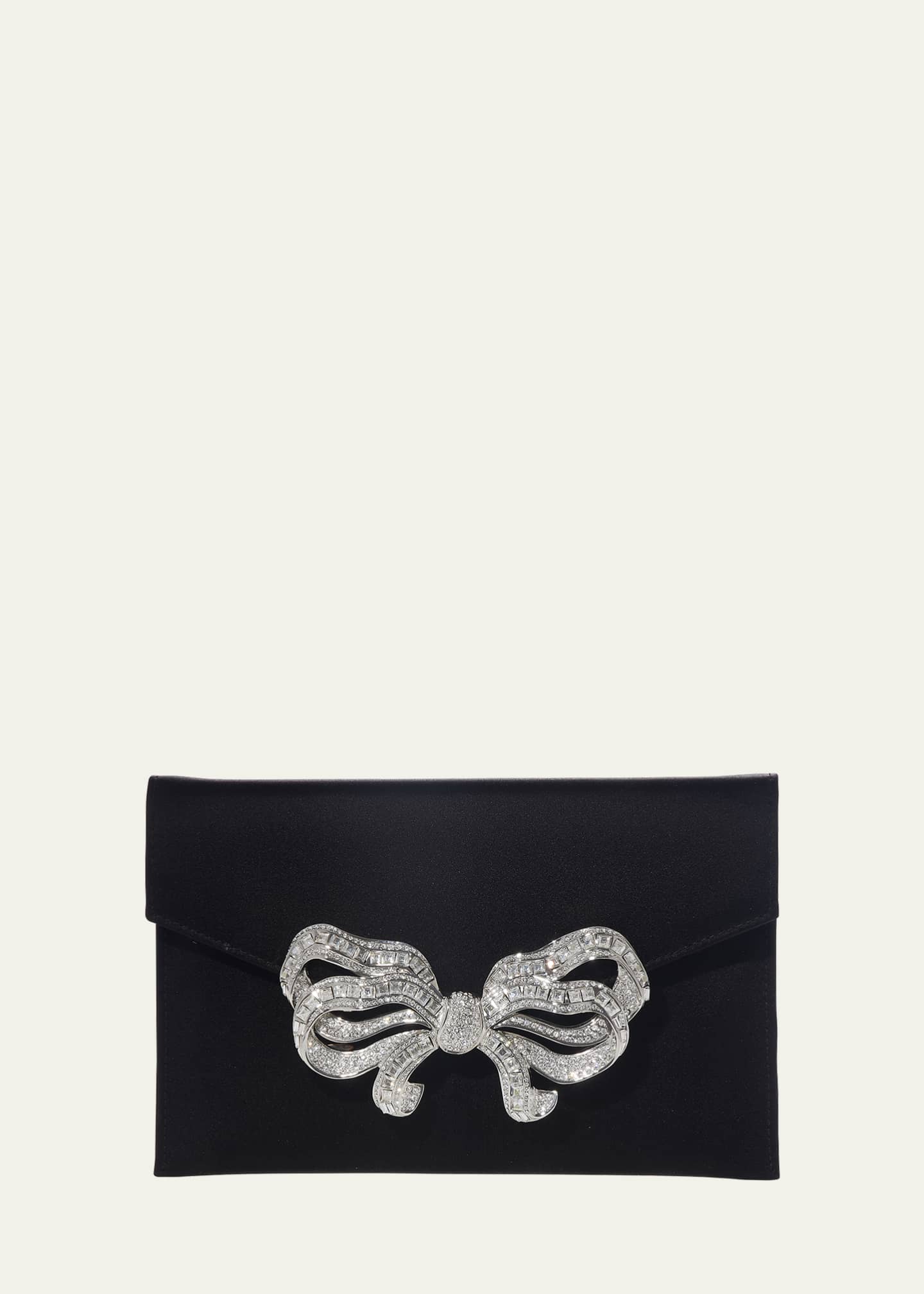 Gucci Crystal-embellished Bow Clutch Bag