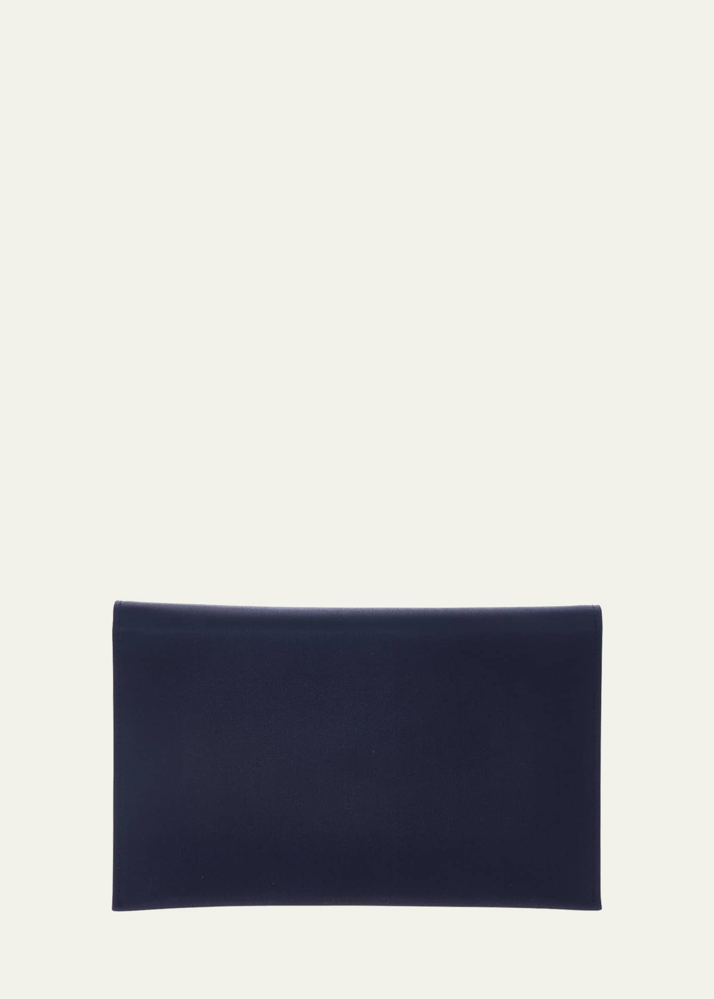 Judith Leiber Couture Crystal Bow Satin Envelope Clutch Bag Image 2 of 5