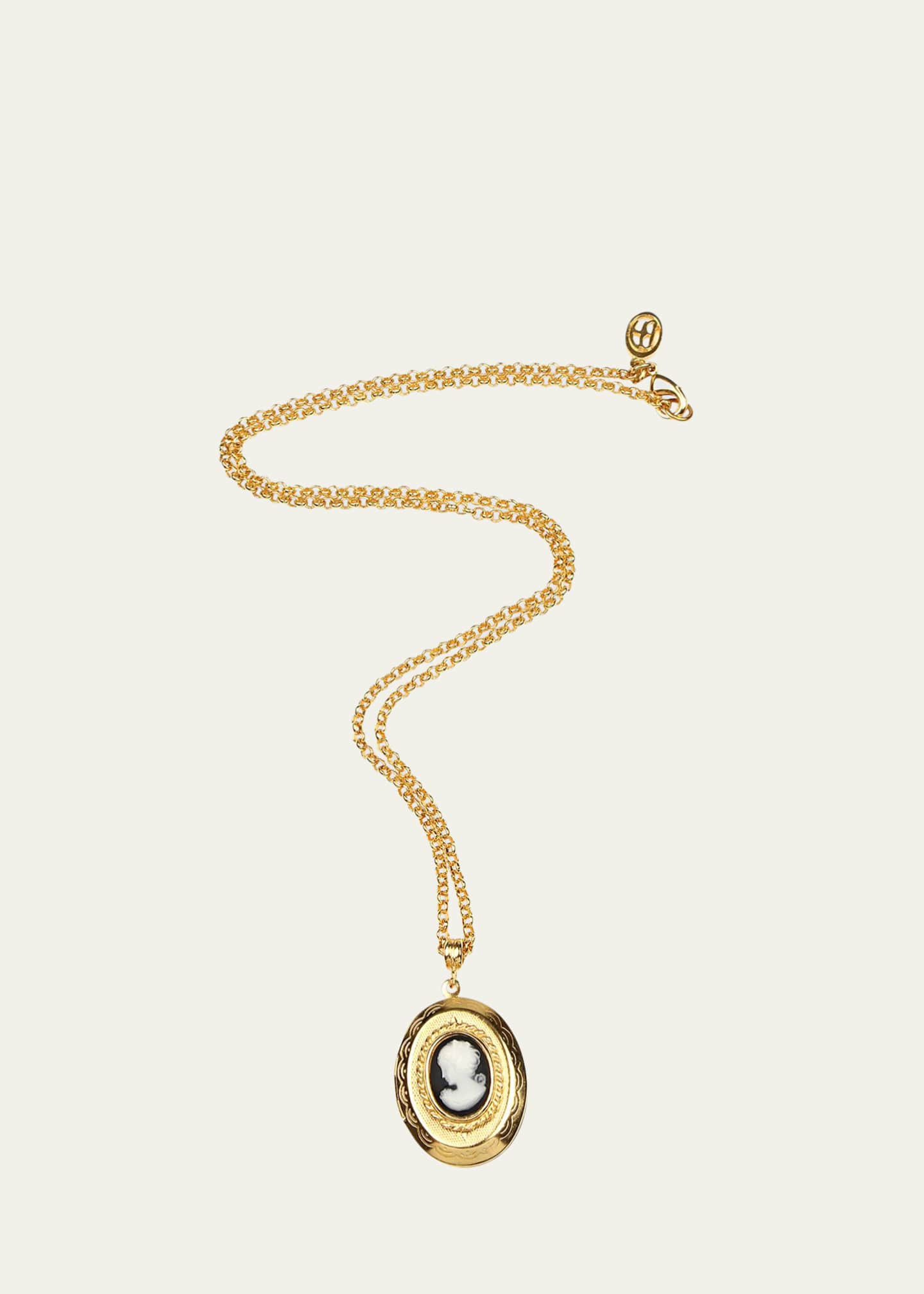 Ben-Amun Cameo Lock Pendant Necklace