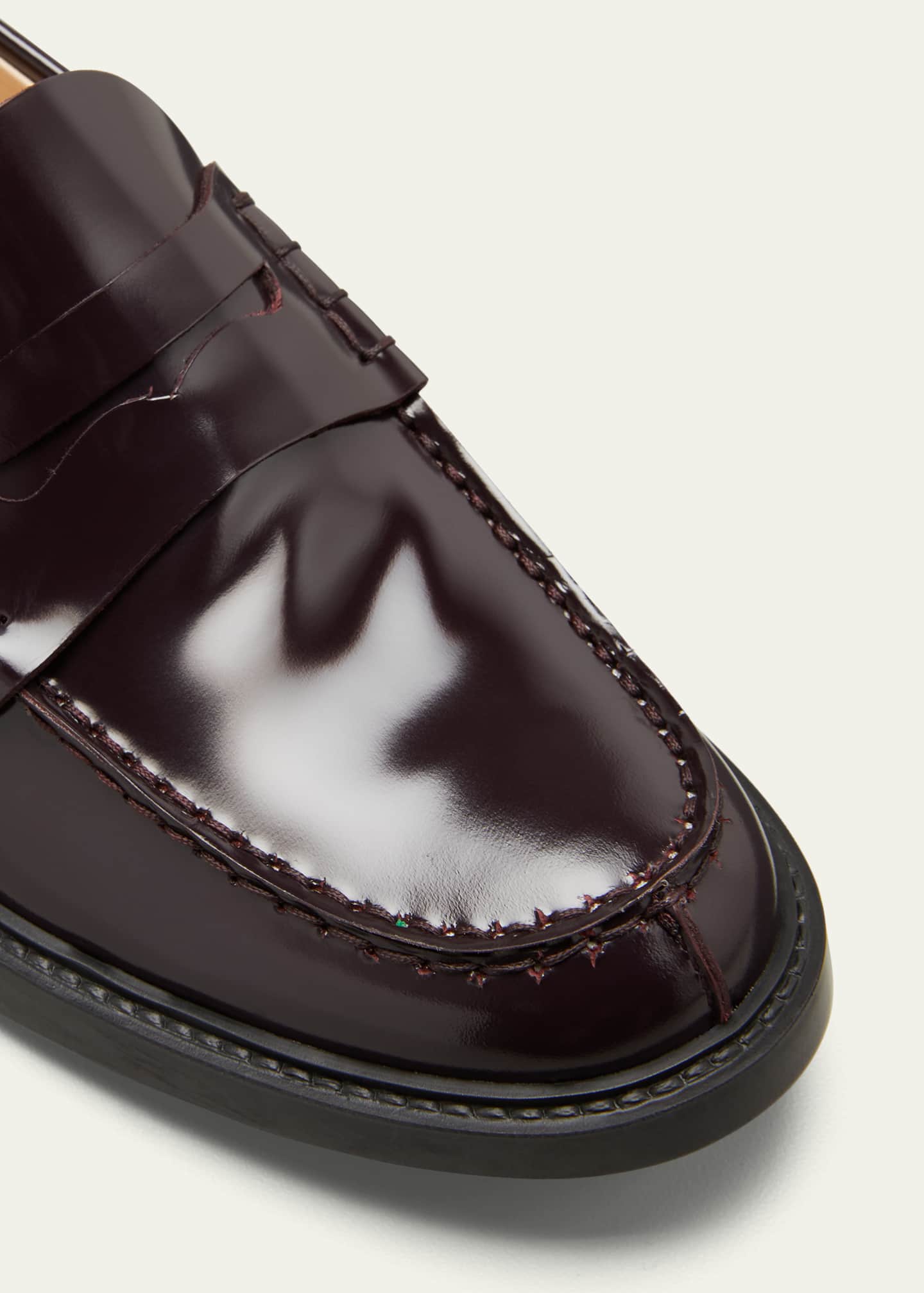 Tod's Patent Flat Penny Loafers Image 3 of 4