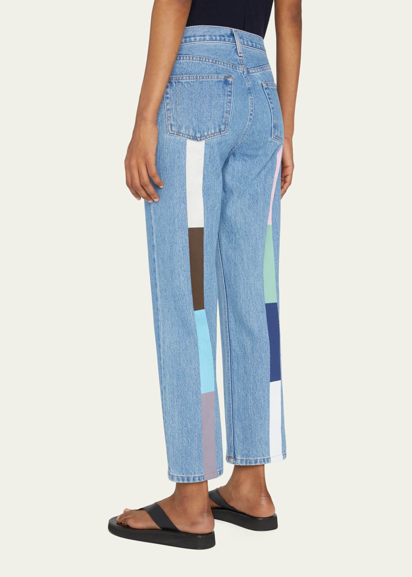 Still Here Pastel Rainbow Tate Crop Jeans Image 3 of 5