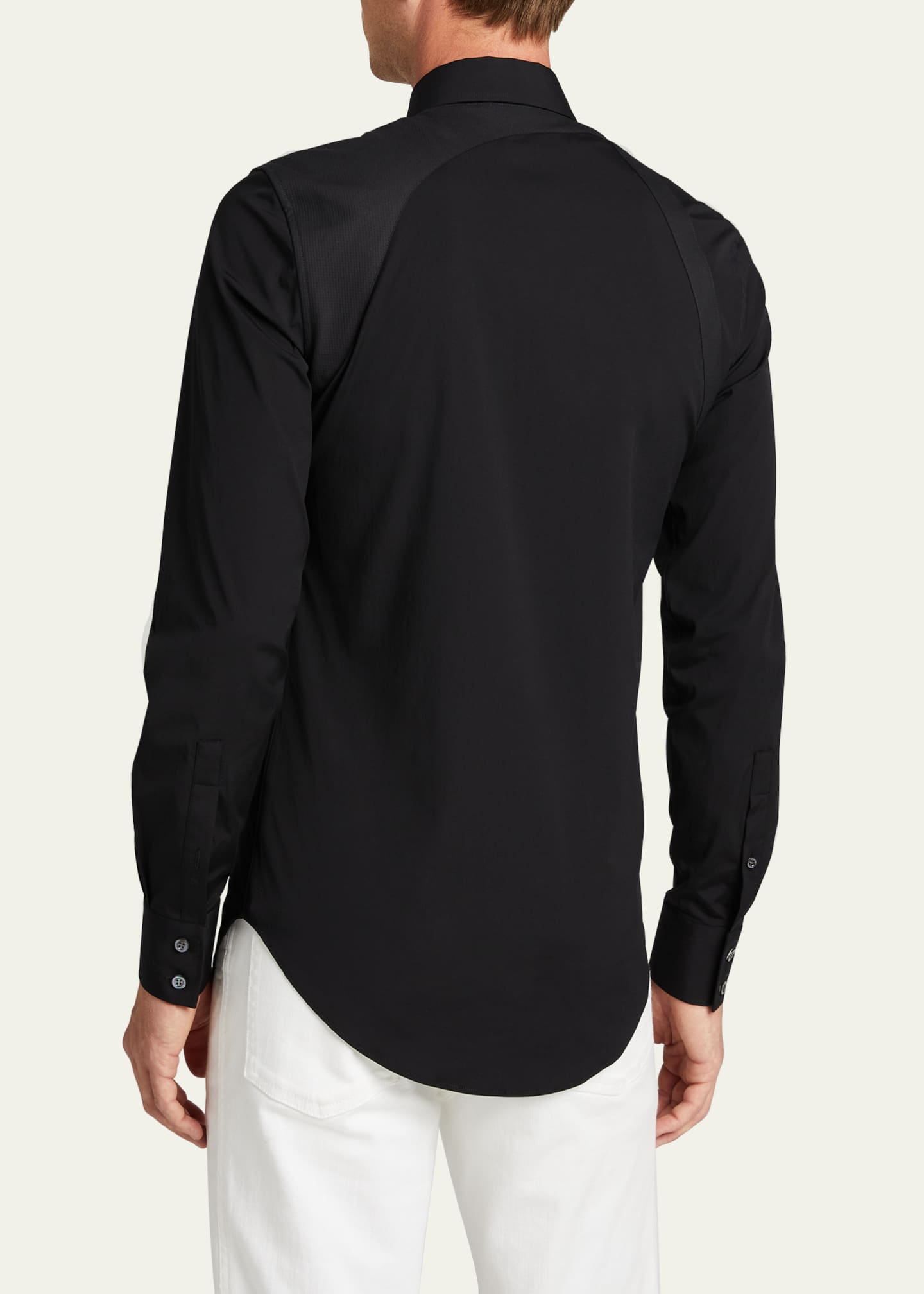 Alexander McQueen Men's Harness Sport Shirt w/ Strap Bergdorf Goodman