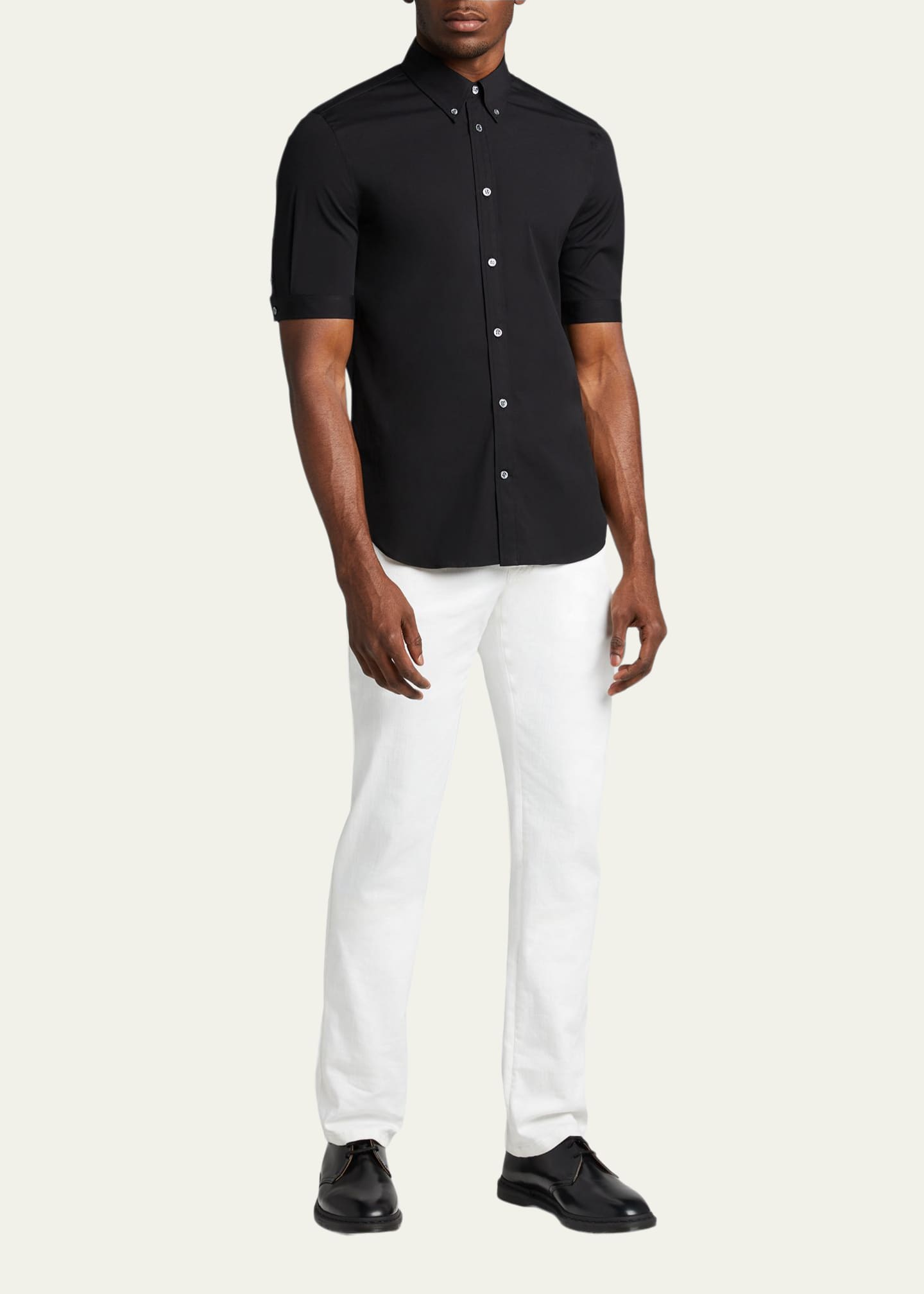 McQueen Men's Basic Point-Collar Sport Shirt Image 2 of 5