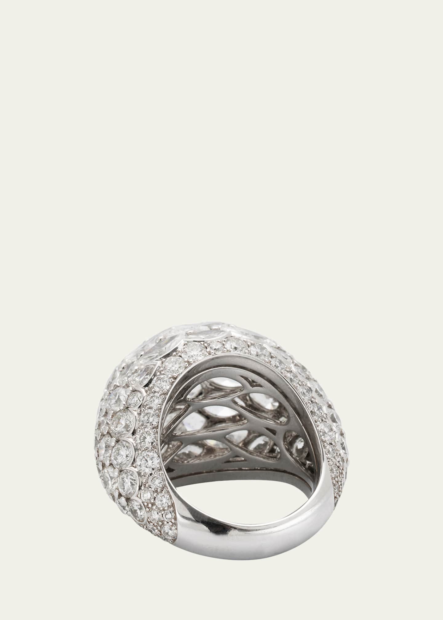 G 18k White Gold Diamond Disco Ring Image 4 of 4