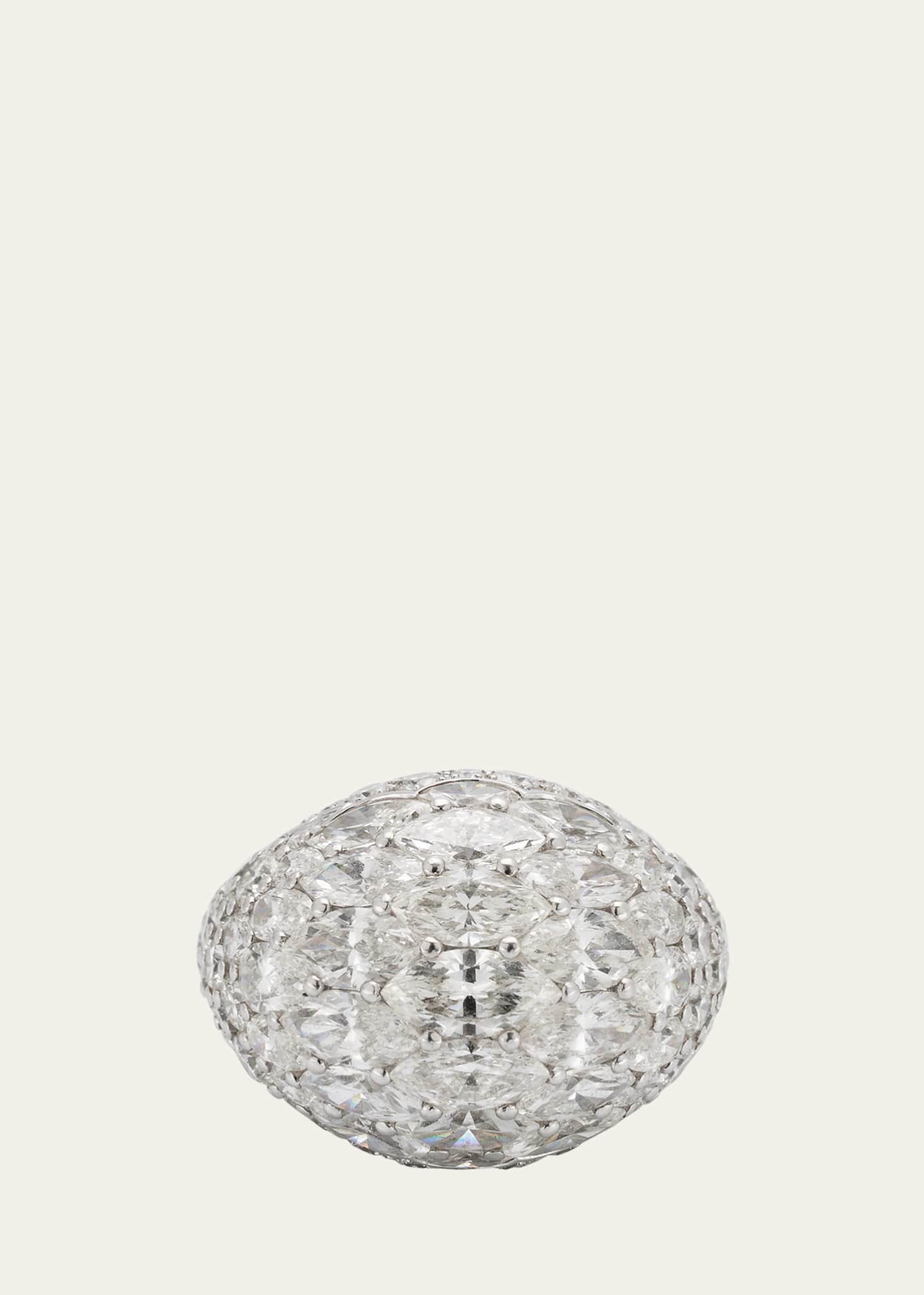 G 18k White Gold Diamond Disco Ring Image 1 of 4