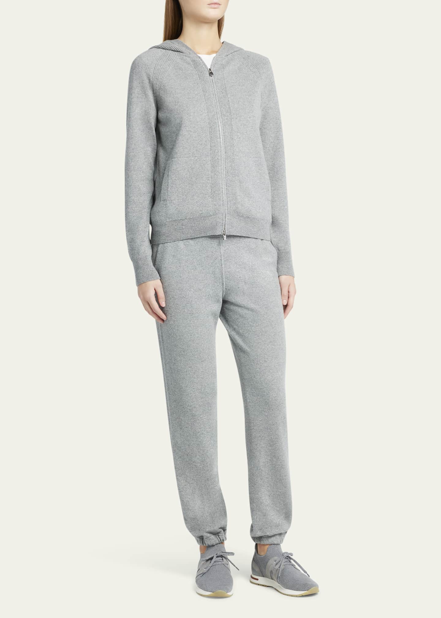 Loro Piana Knit Lace-Up Runner Sneakers Image 3 of 5
