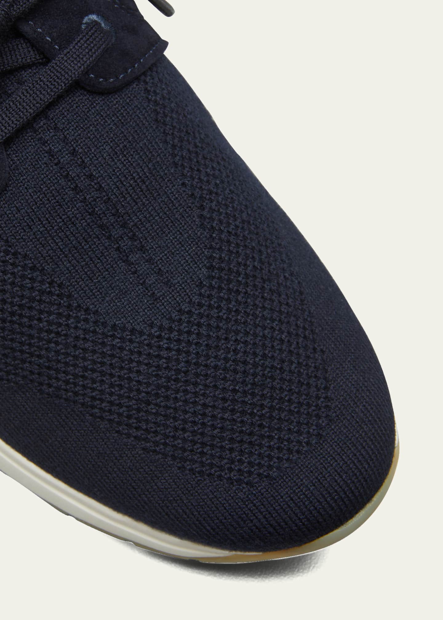 Knit Lace-Up Runner Sneakers