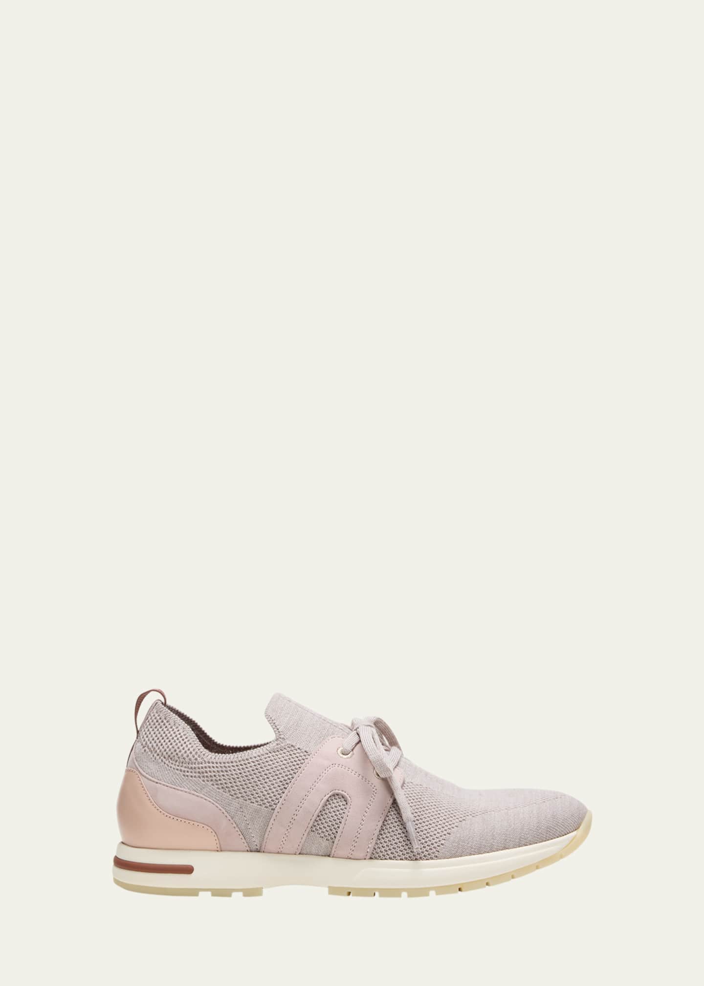 Loro Piana Knit Lace-Up Runner Sneakers Image 1 of 5