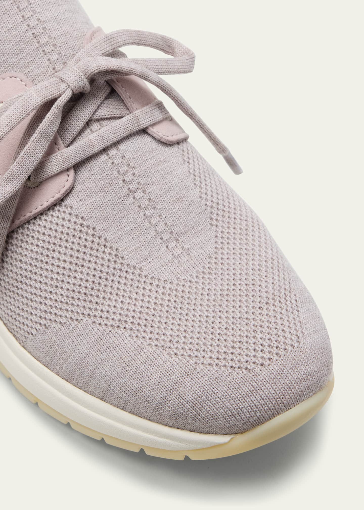 Loro Piana Knit Lace-Up Runner Sneakers Image 5 of 5