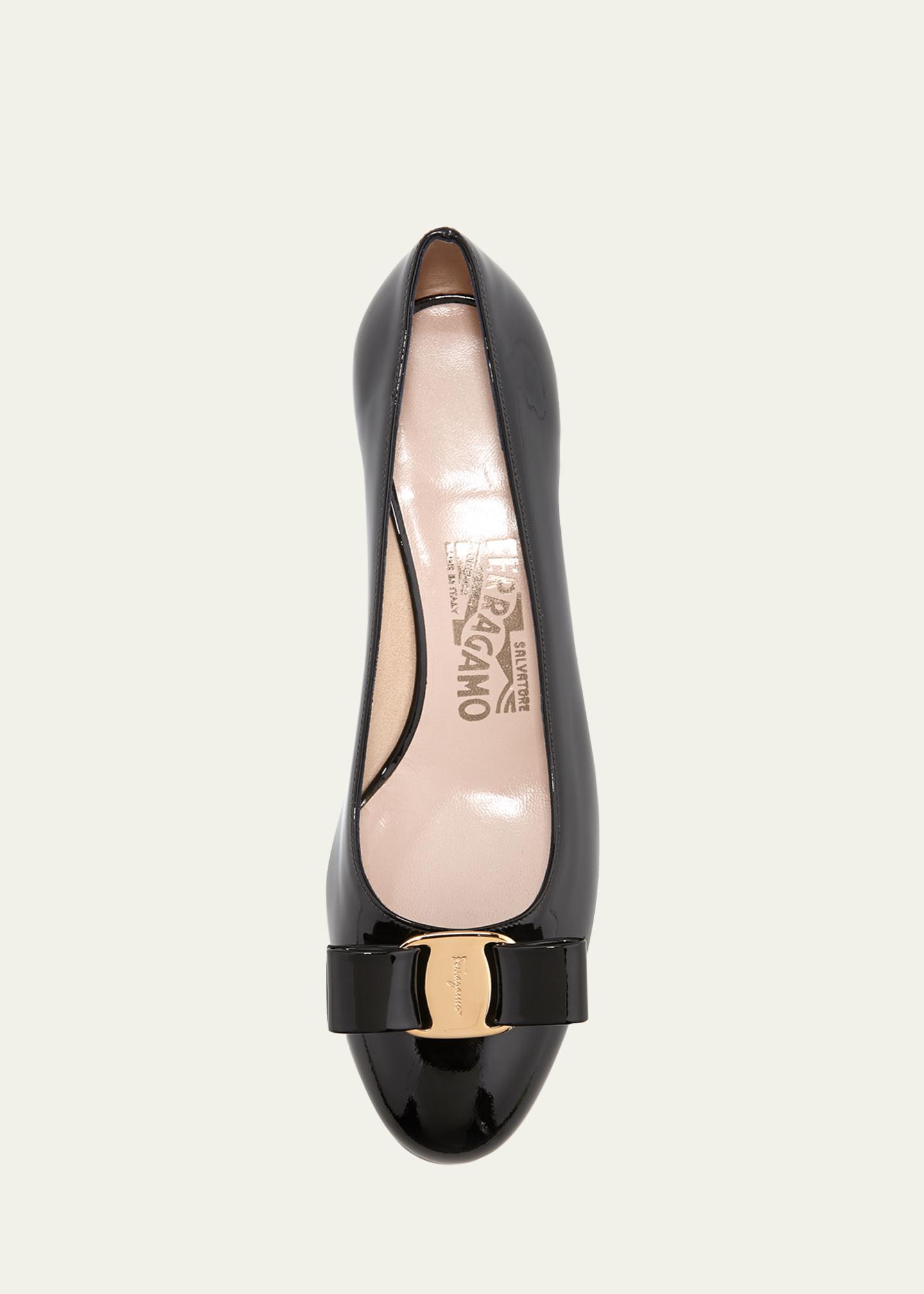 Ferragamo Vara Bow Leather Low Pumps - Bergdorf Goodman