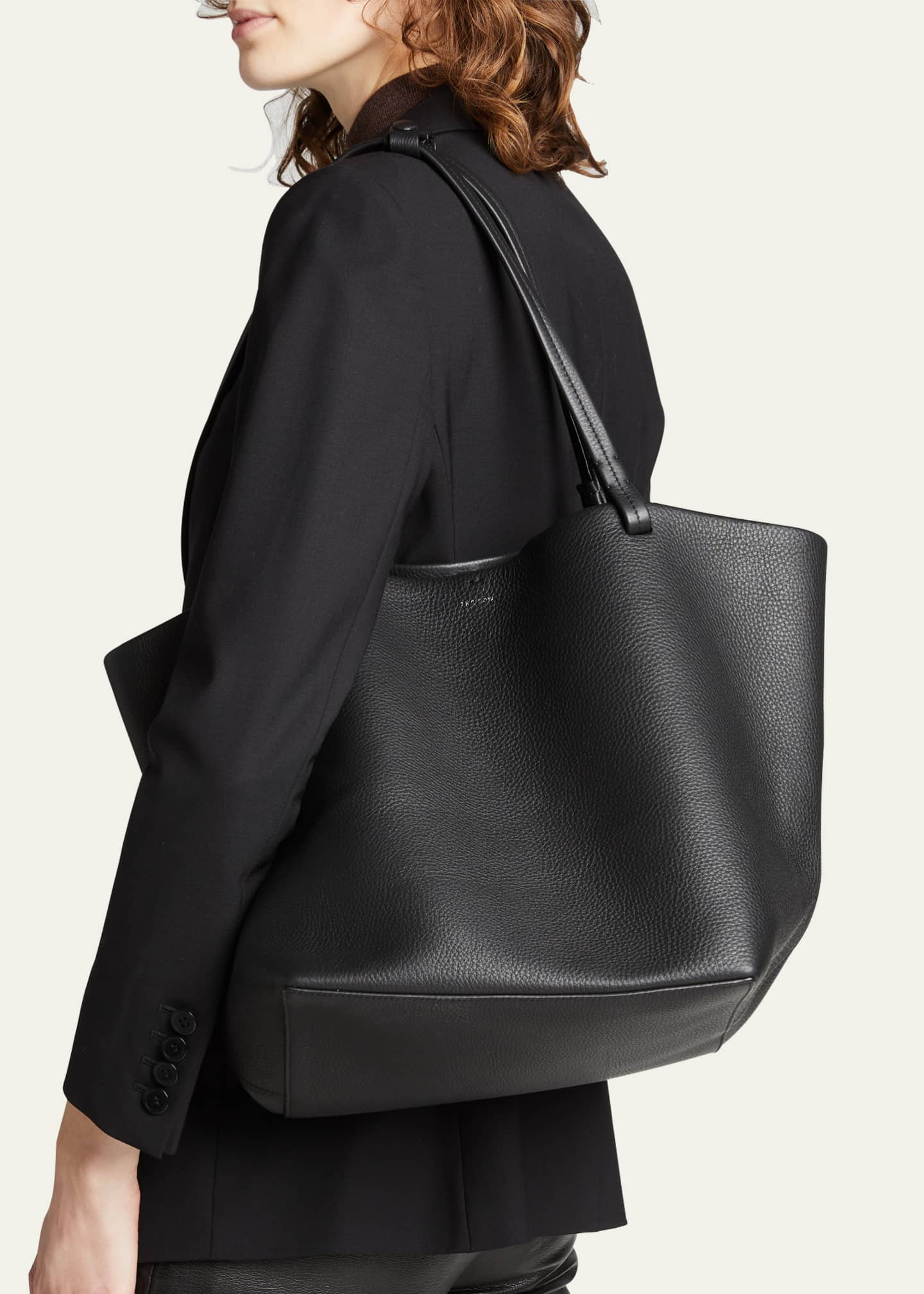 Leather shopper tote bag hot sale