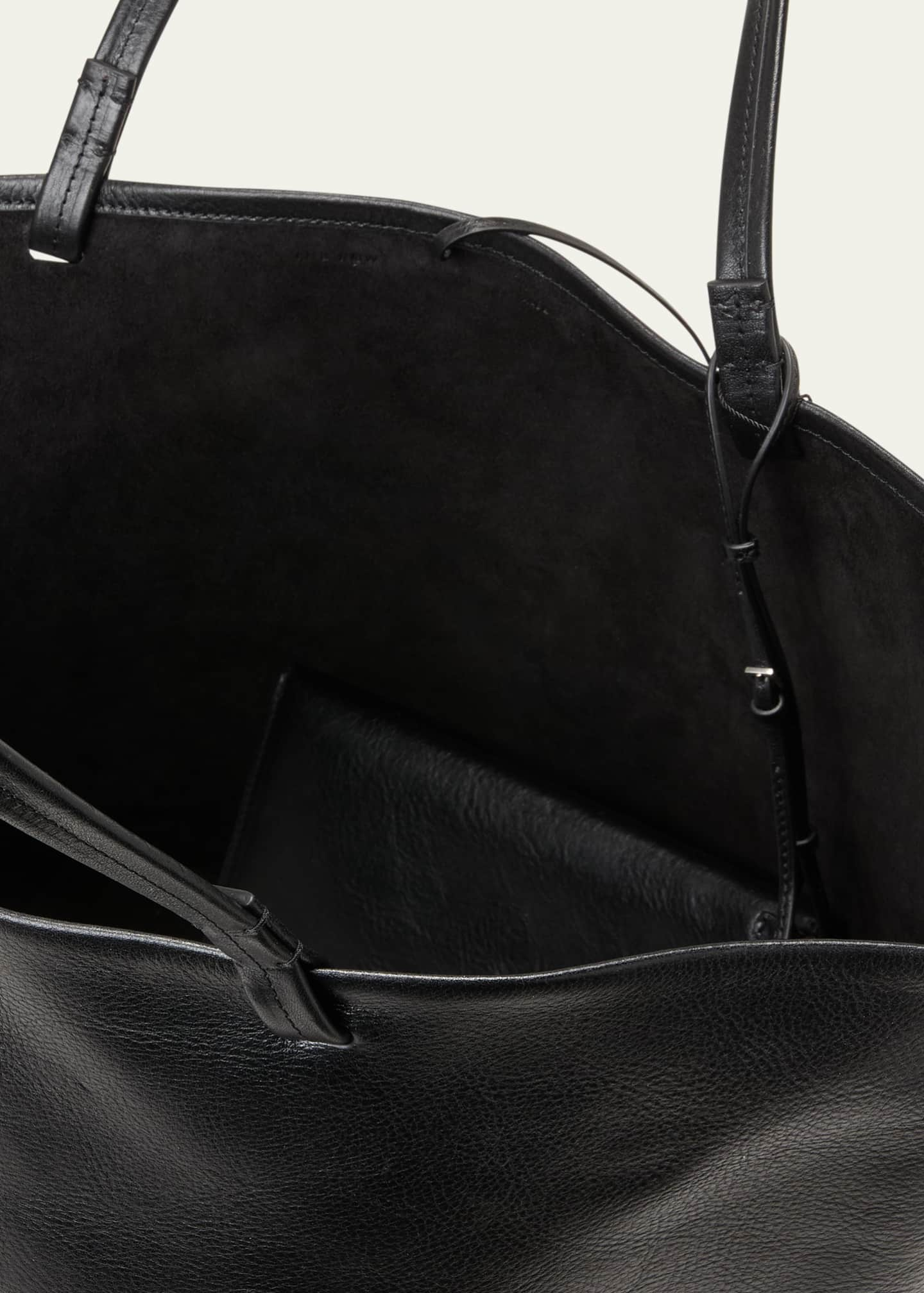 The Row Black Leather Park Tote