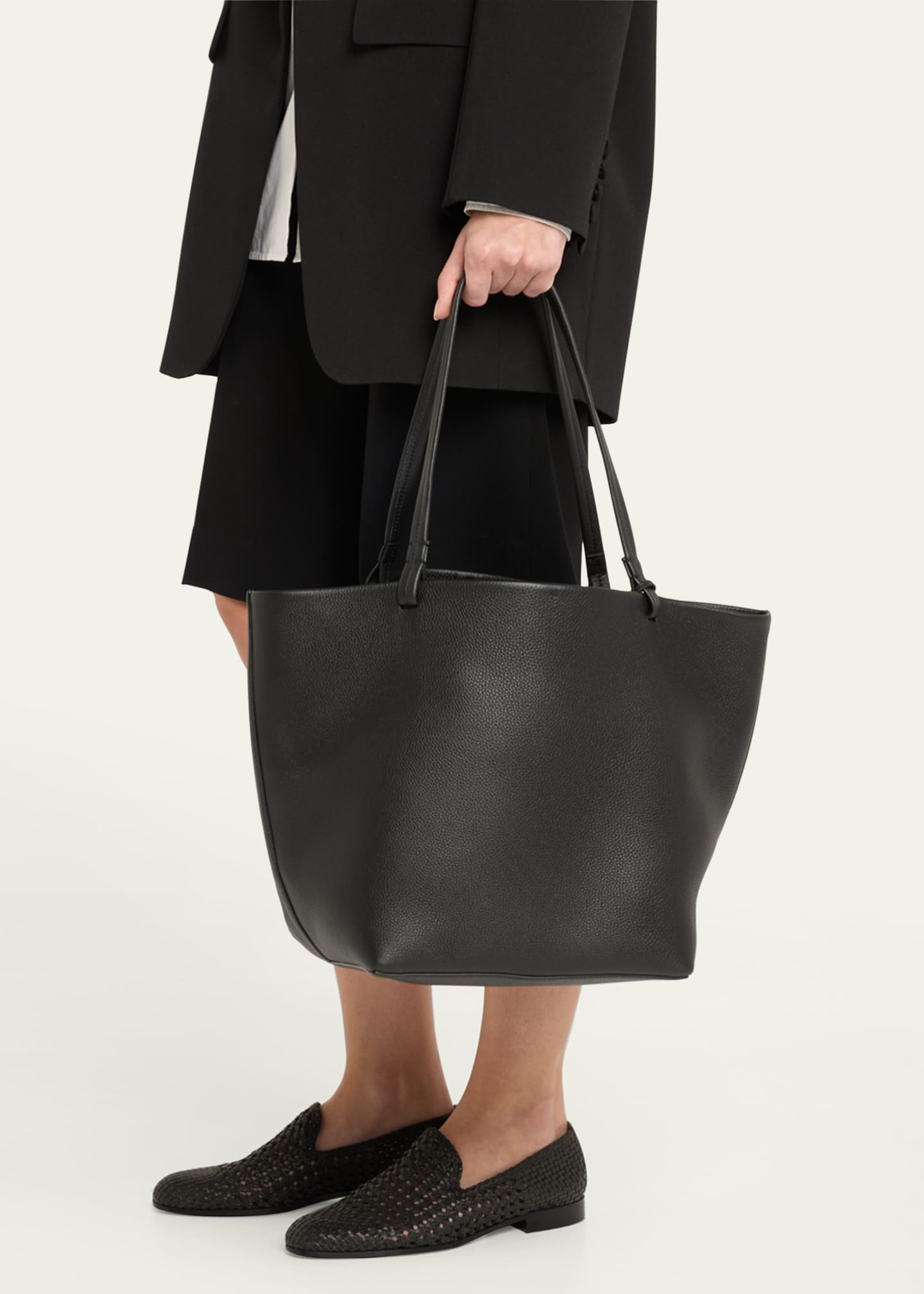 THE ROW Park Tote Three in Lux Grained Calfskin Image 2 of 6