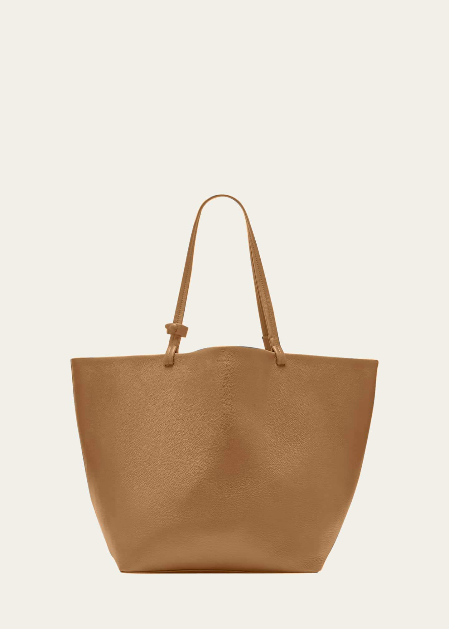 Brown leather shopper bag store