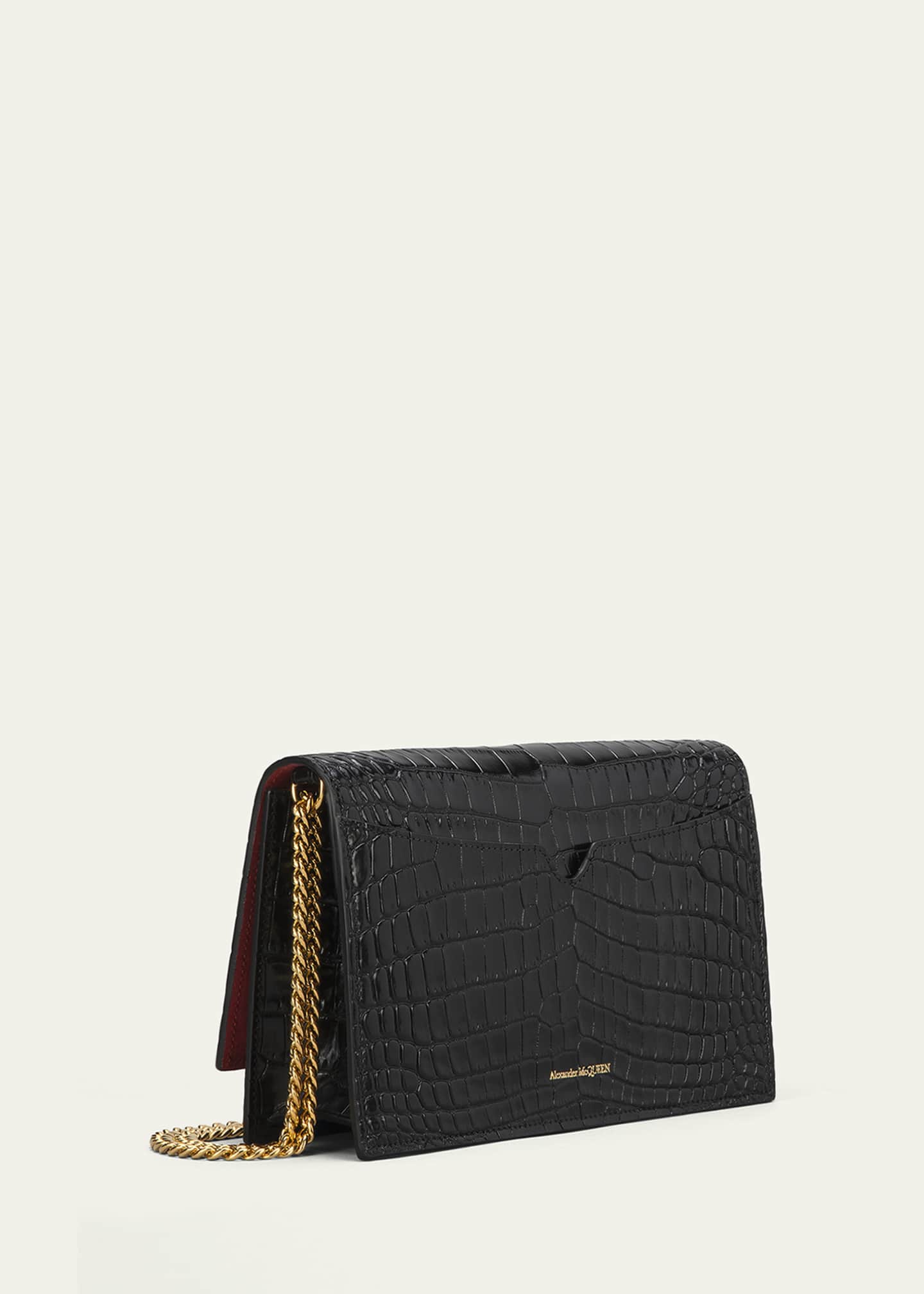 McQueen Medium Mock-Croc Skull Shoulder Bag Image 3 of 5