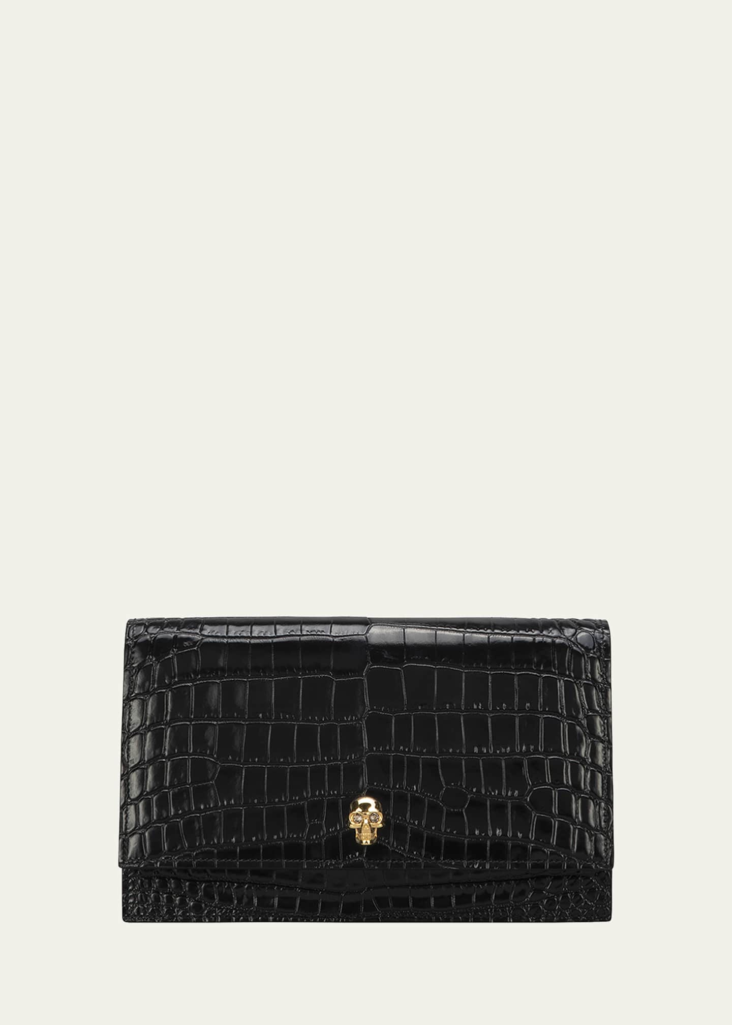 McQueen Medium Mock-Croc Skull Shoulder Bag Image 1 of 5