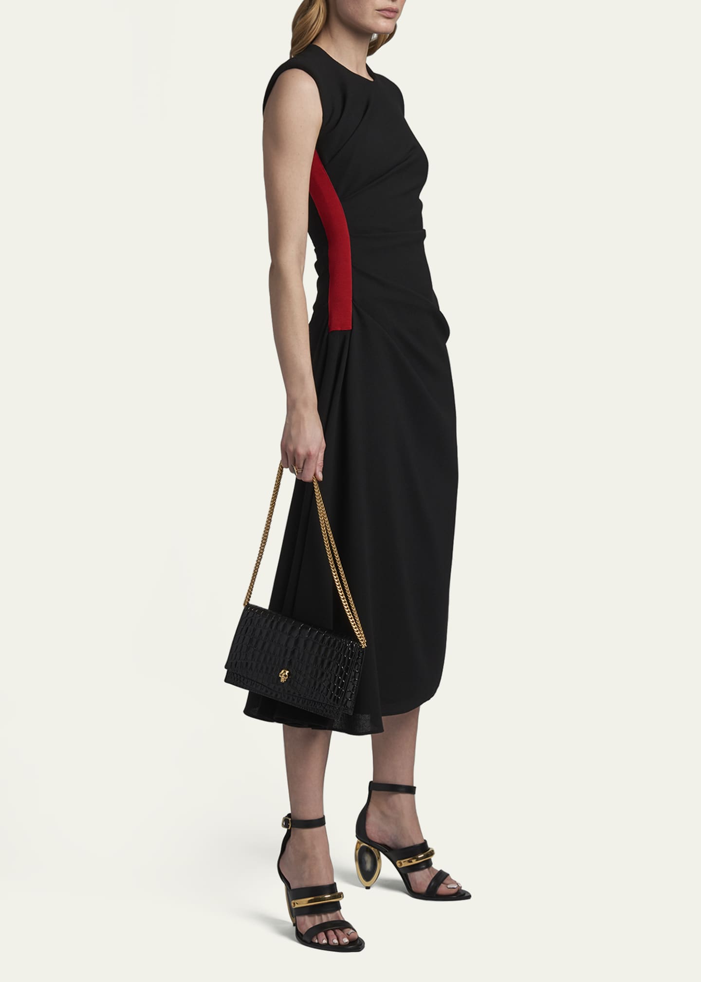 McQueen Medium Mock-Croc Skull Shoulder Bag Image 5 of 5