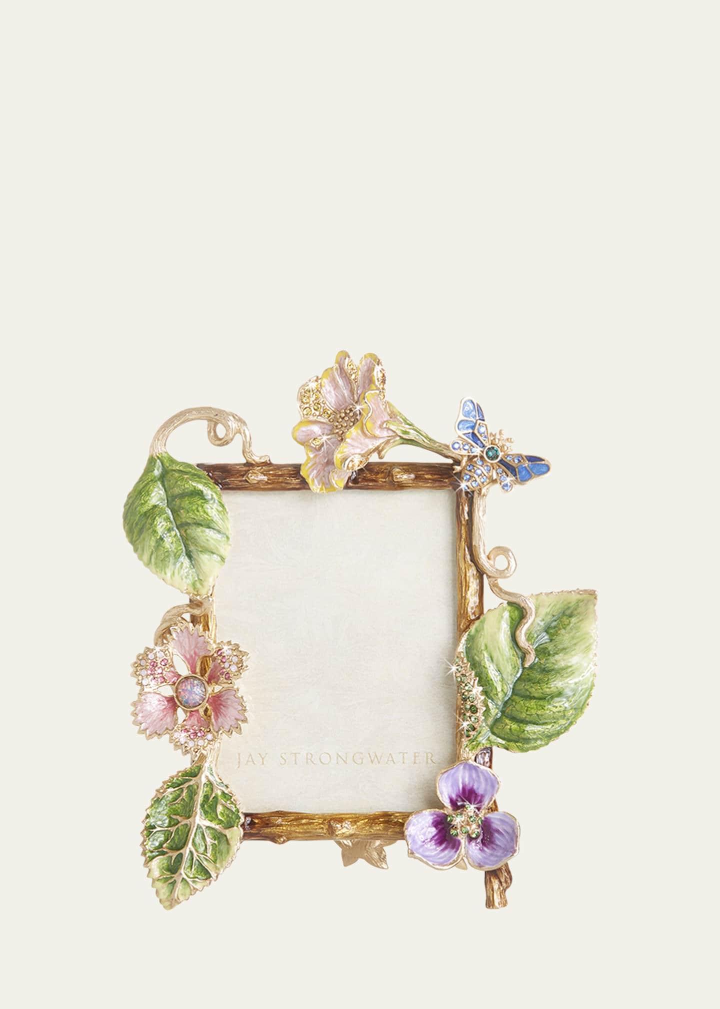 Jay Strongwater Dutch Floral Frame, 3" x 4" Image 1 of 3