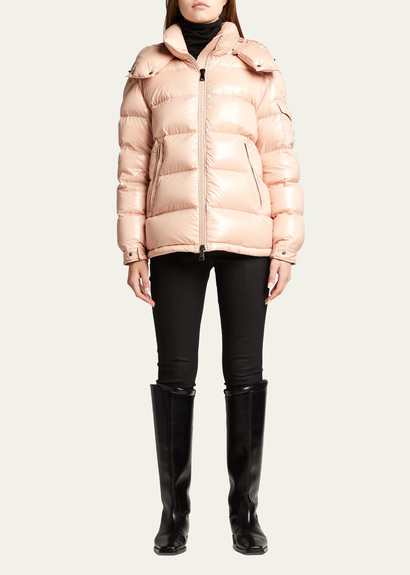 moncler maire shiny puffer jacket