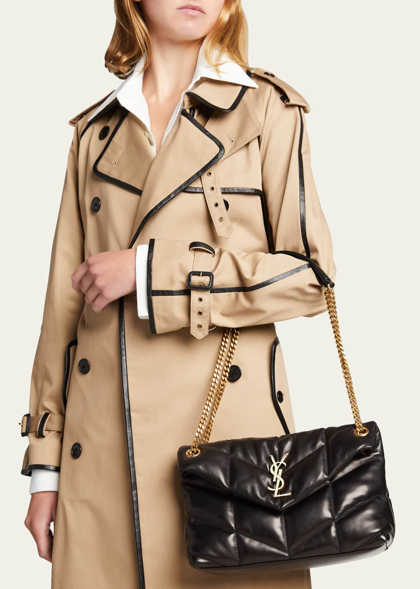 Loulou Small YSL Puffer Chain Shoulder Bag