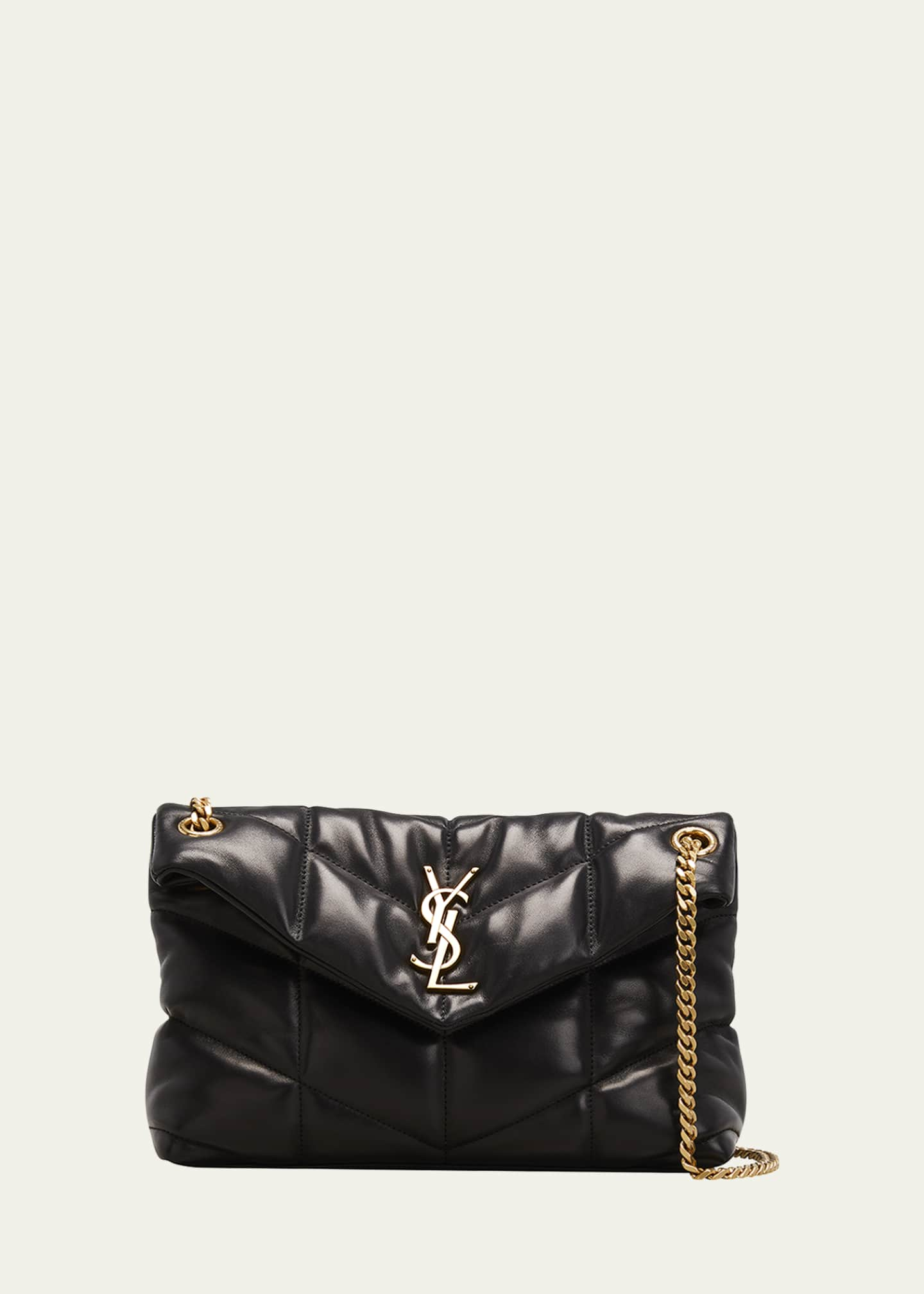 Saint Laurent Loulou Small Leather Shoulder Bag - Black