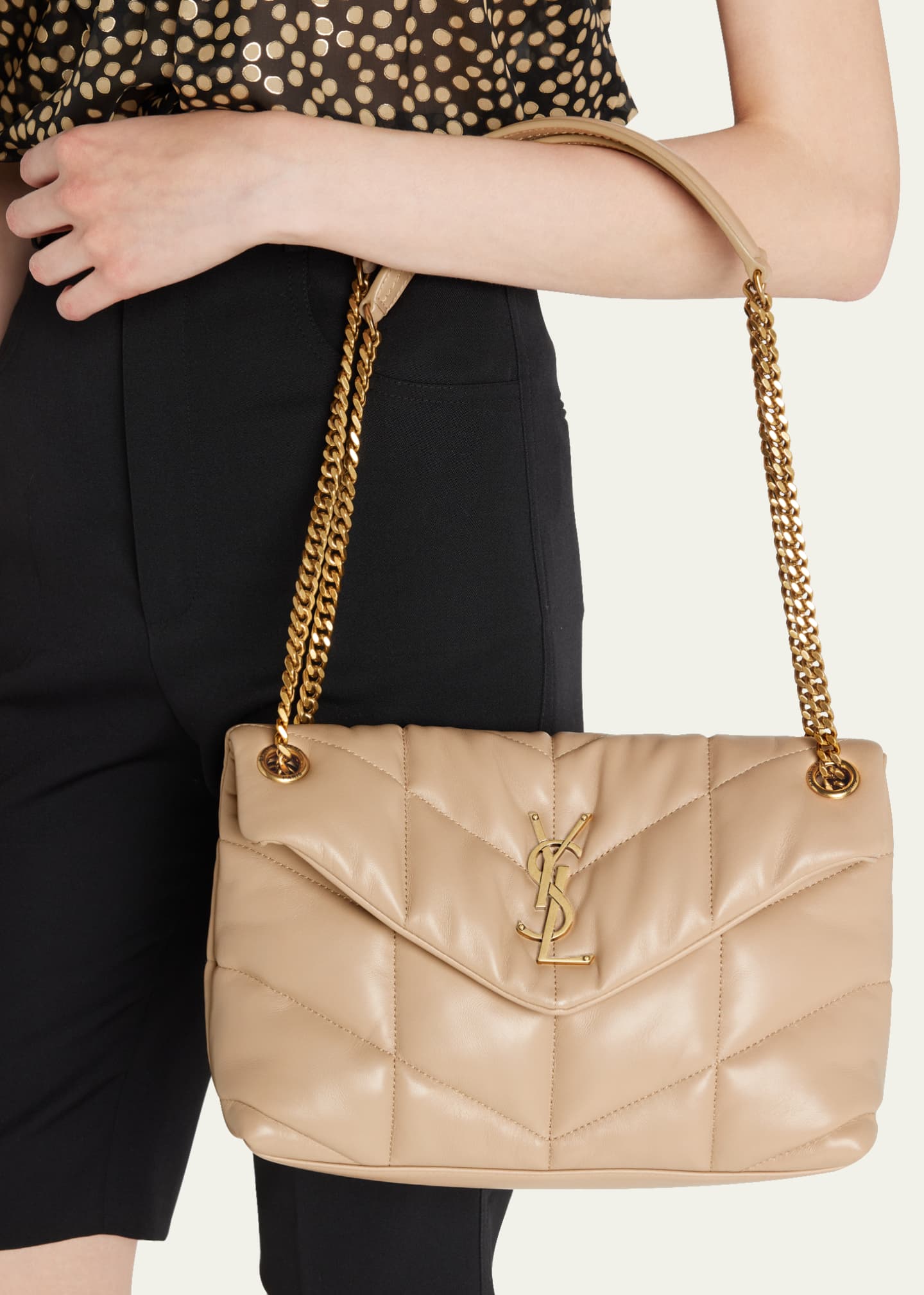 Saint Laurent Lou Puffer Small YSL Shoulder Bag in Quilted Leather Image 2 of 7