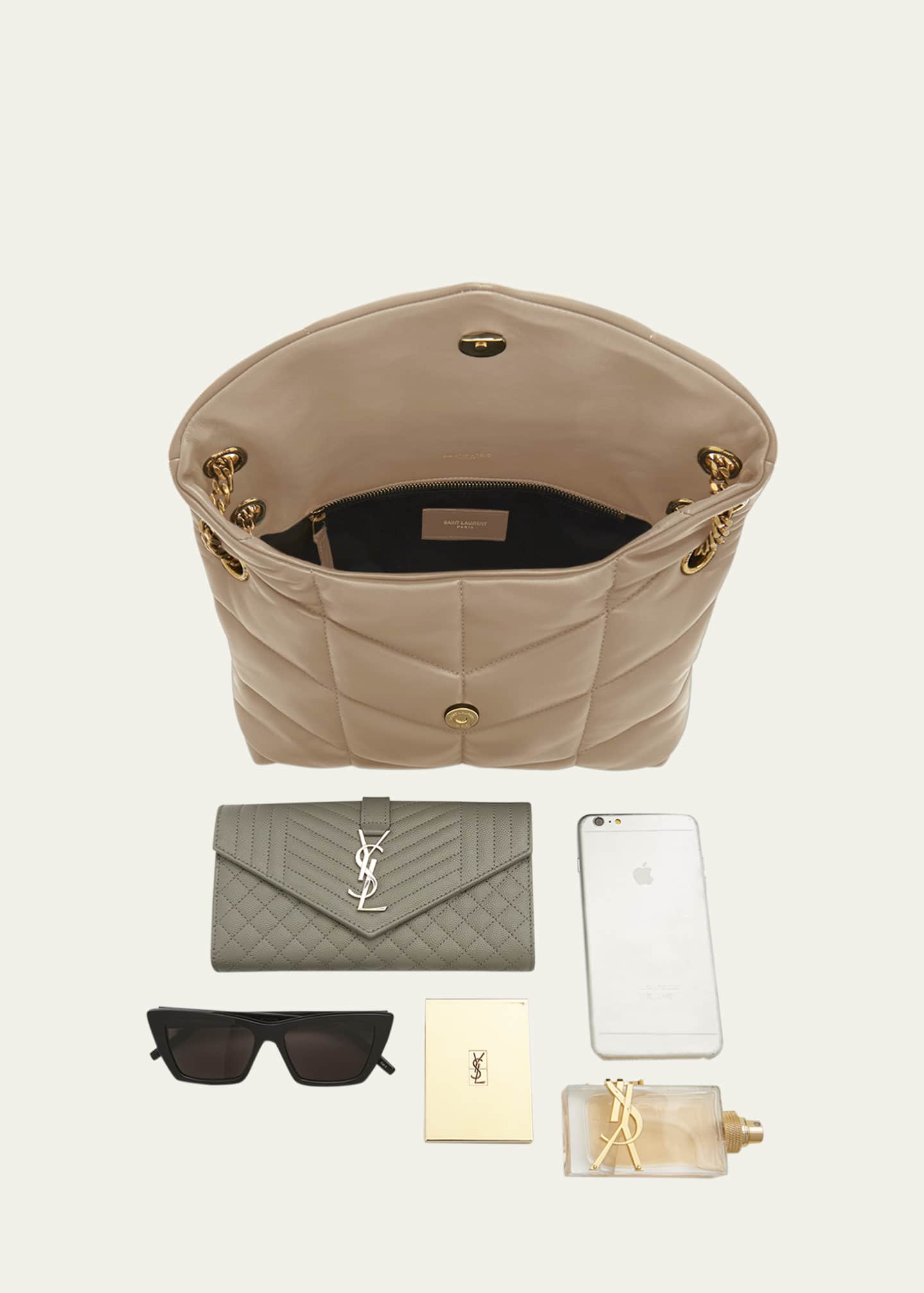 Saint Laurent Lou Puffer Small YSL Shoulder Bag in Quilted Leather Image 7 of 7
