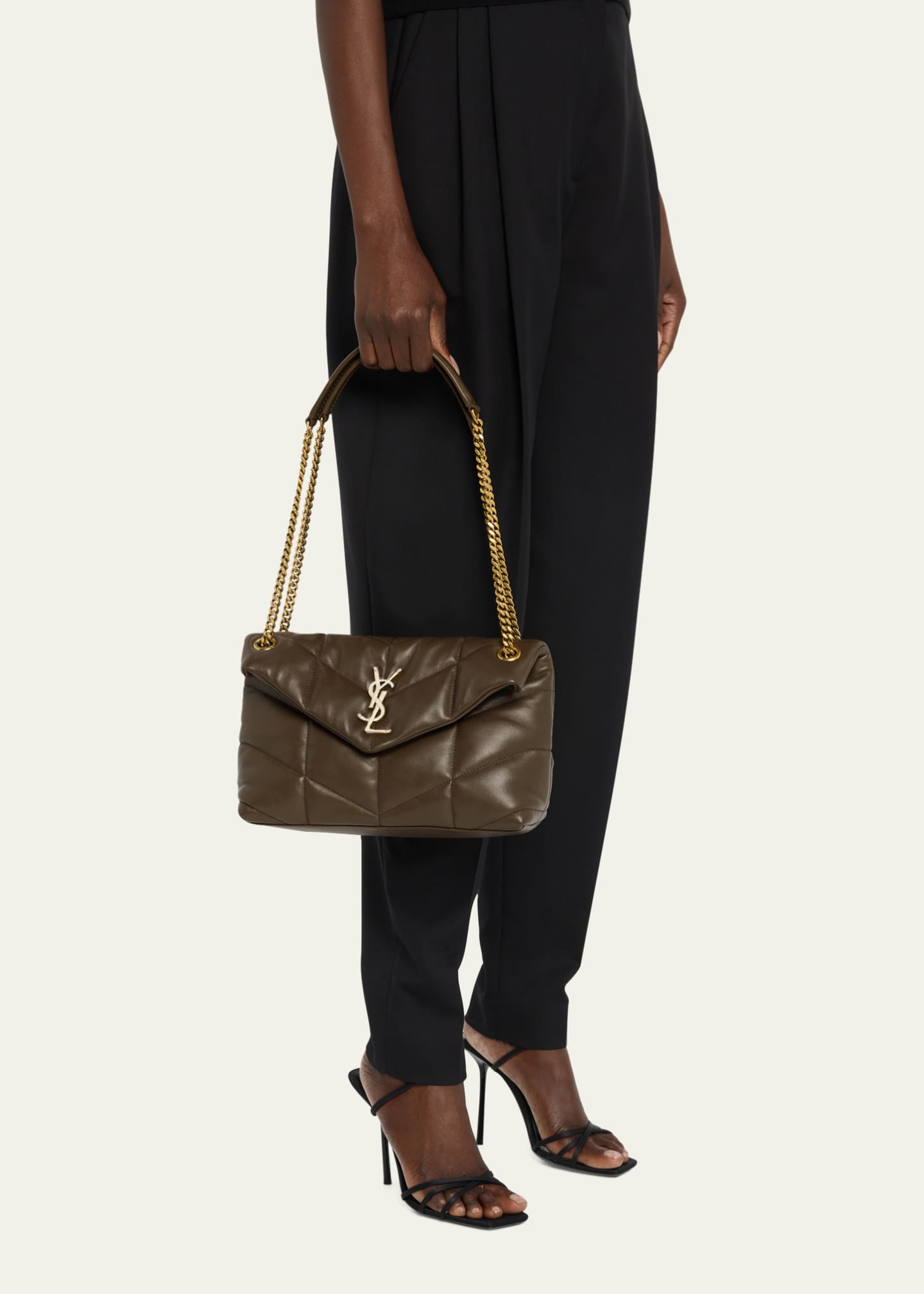 Saint Laurent Lou Puffer Small YSL Shoulder Bag in Quilted Leather Image 2 of 7