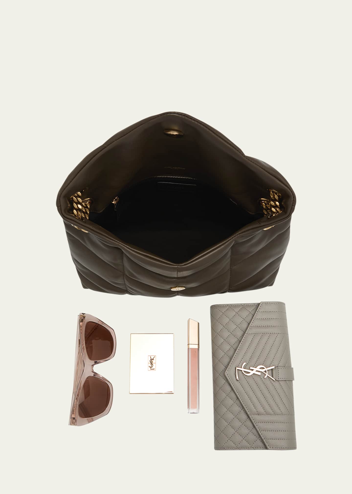 Saint Laurent Lou Puffer Small YSL Shoulder Bag in Quilted Leather Image 7 of 7